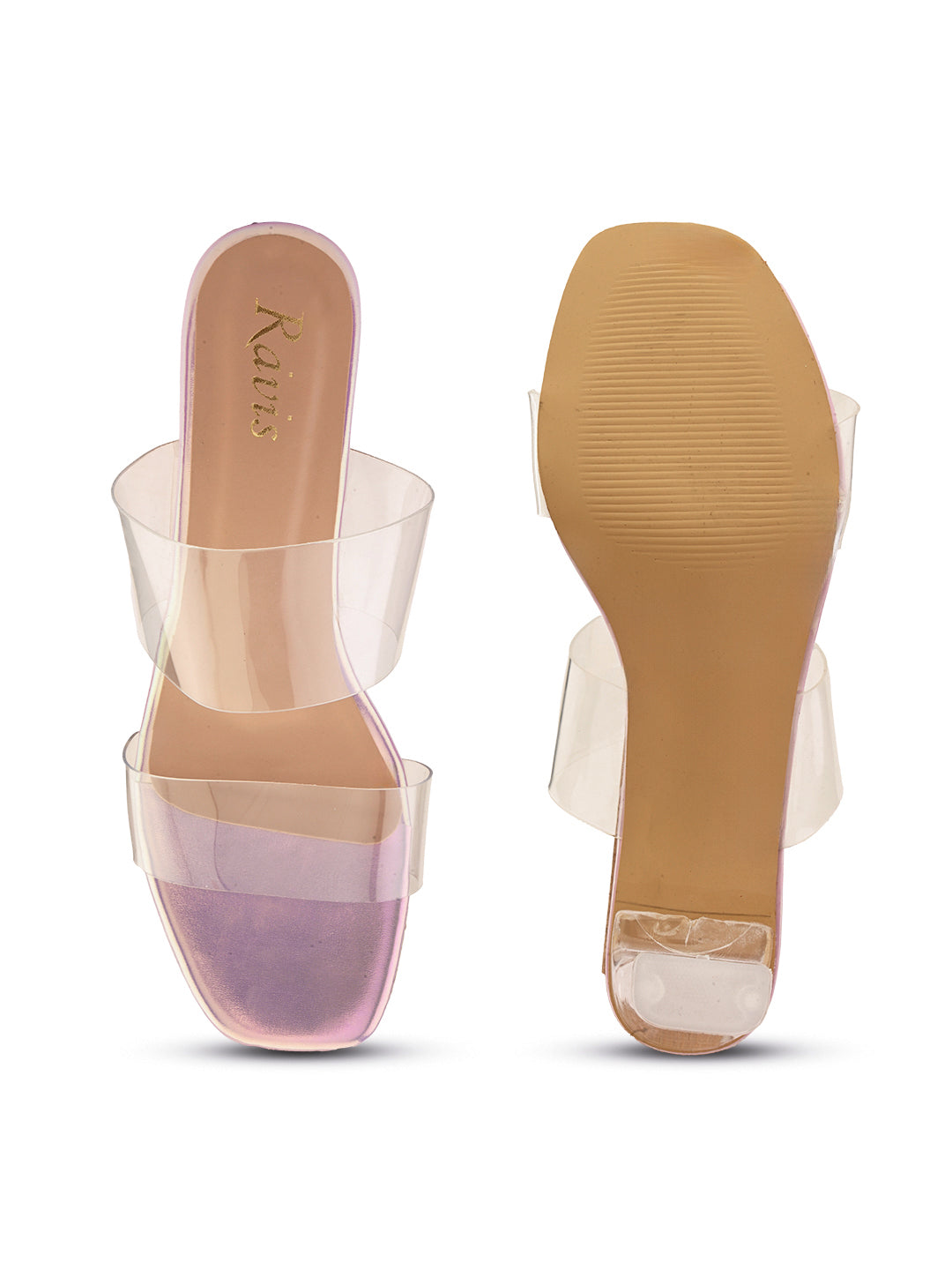 Ravis Transparent Block Heels for Women – Clear Strap | Party Wear Sandals