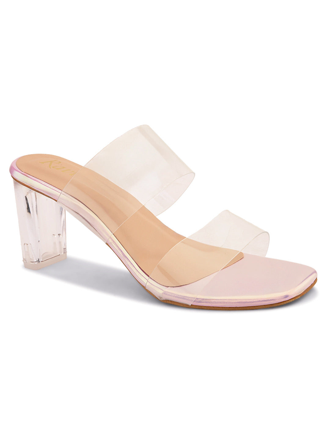 Ravis Transparent Block Heels for Women – Clear Strap | Party Wear Sandals