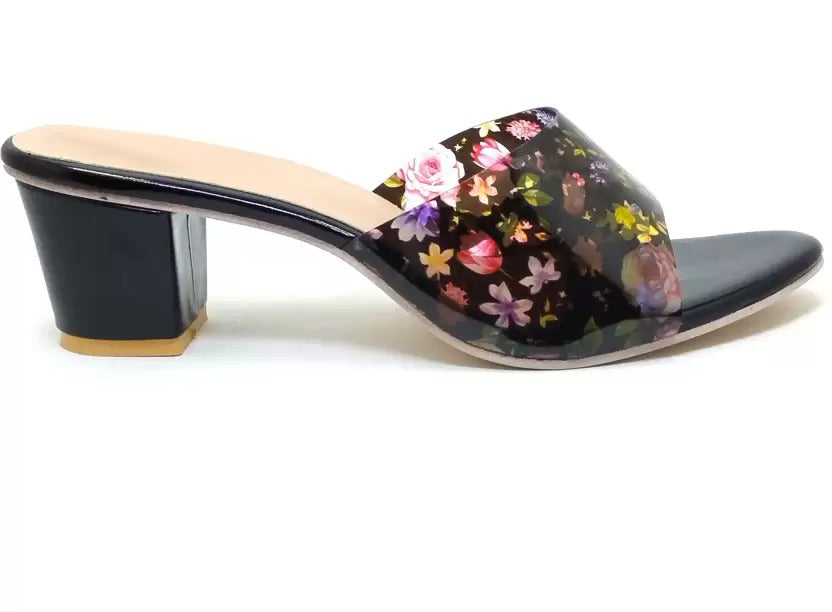 RAVIS Floral Block Heel Slippers for Women – Trendy & Comfortable