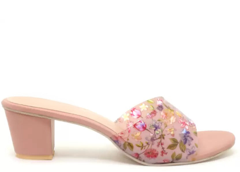 RAVIS Floral Block Heel Slippers for Women – Trendy & Comfortable