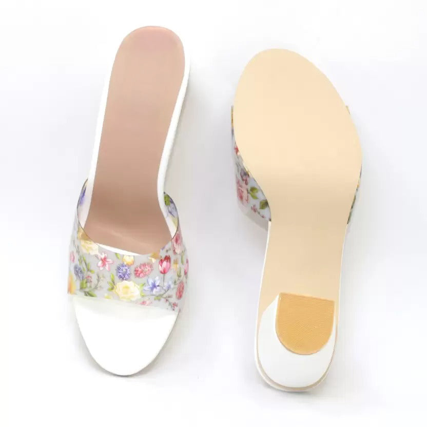 RAVIS Floral Block Heel Slippers for Women – Trendy & Comfortable