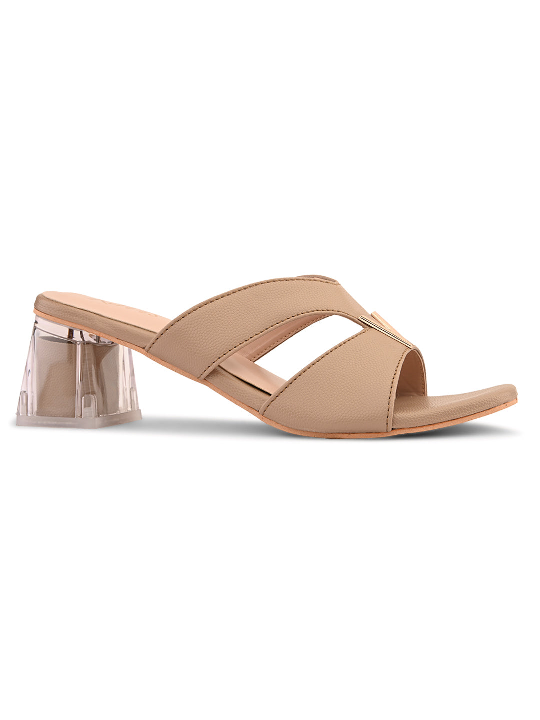 Ravis Partywear Girls V BUCKLE Transparent Heel
