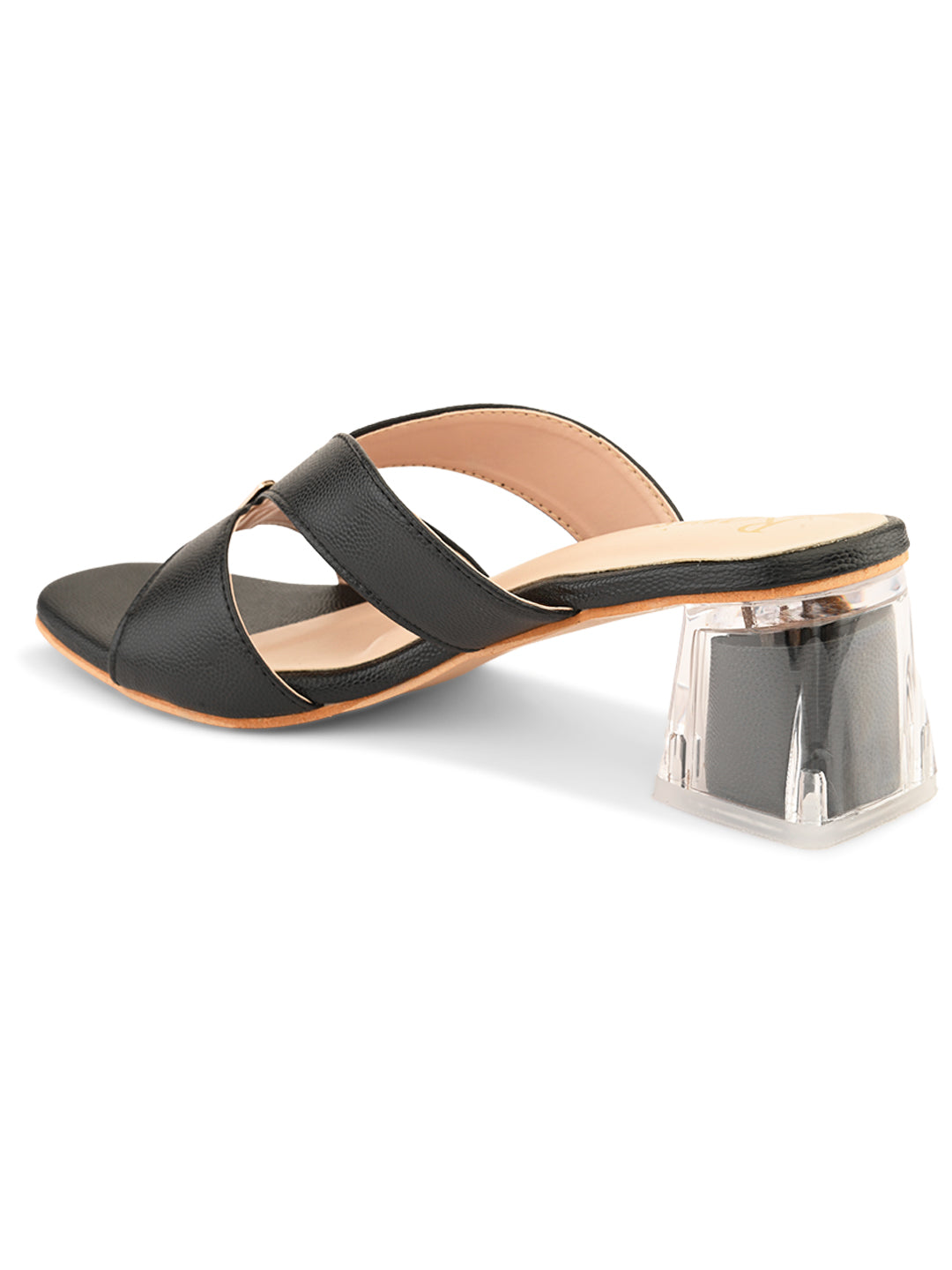 Ravis Partywear Girls V BUCKLE Transparent Heel