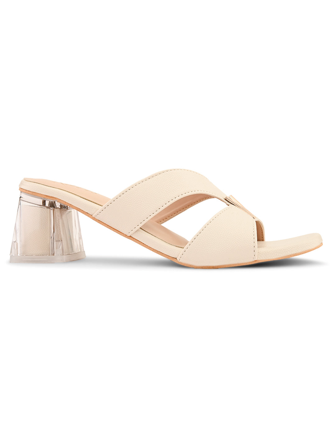 Ravis Partywear Girls V BUCKLE Transparent Heel