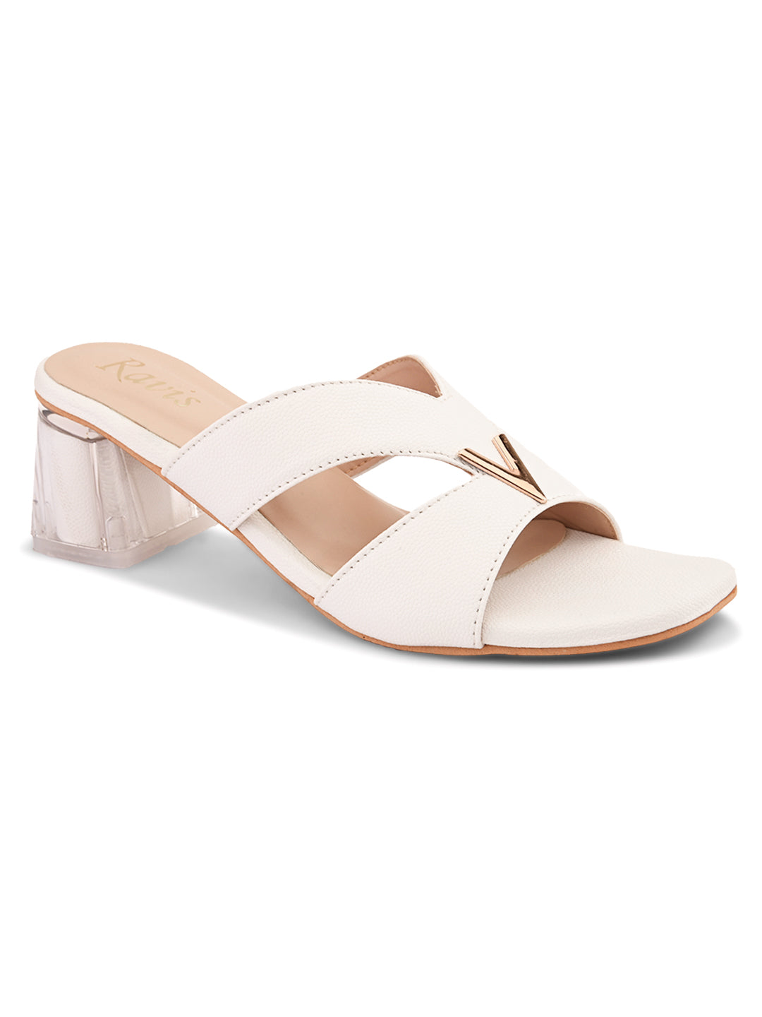 Ravis Partywear Girls V BUCKLE Transparent Heel