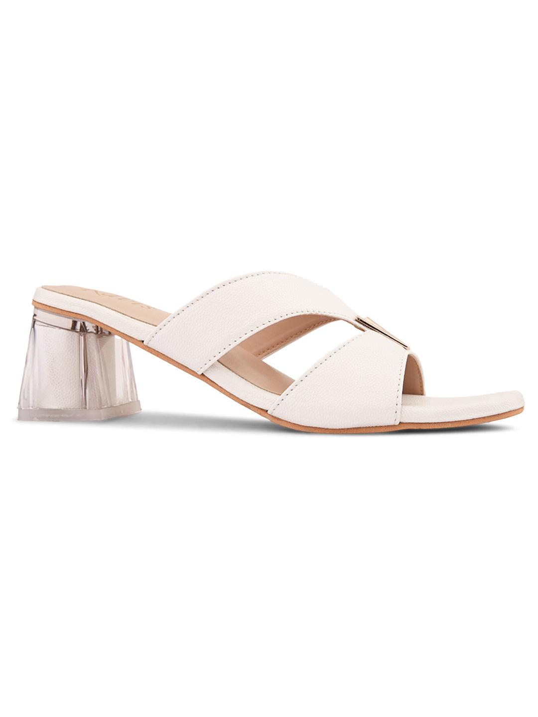 Ravis Partywear Girls V BUCKLE Transparent Heel