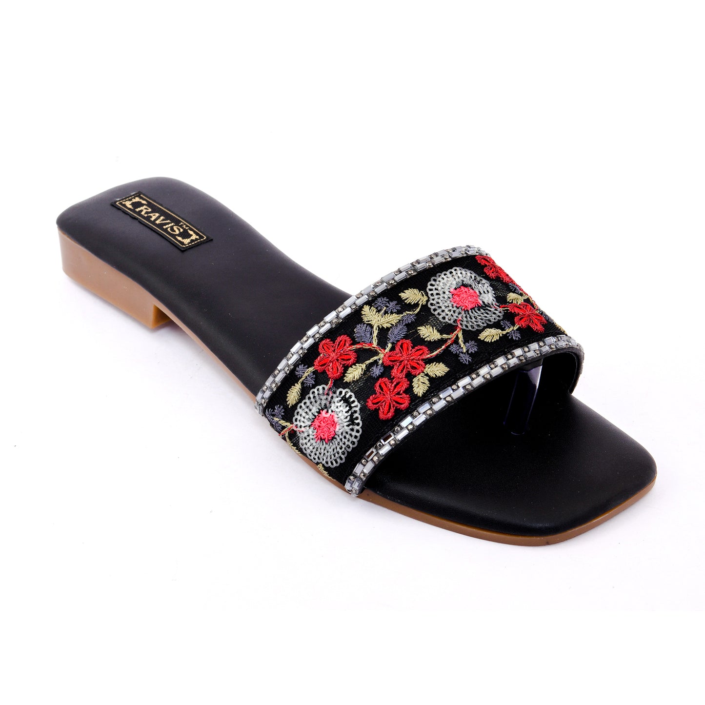 RAVIS Floral Embroidered Ethnic Flats