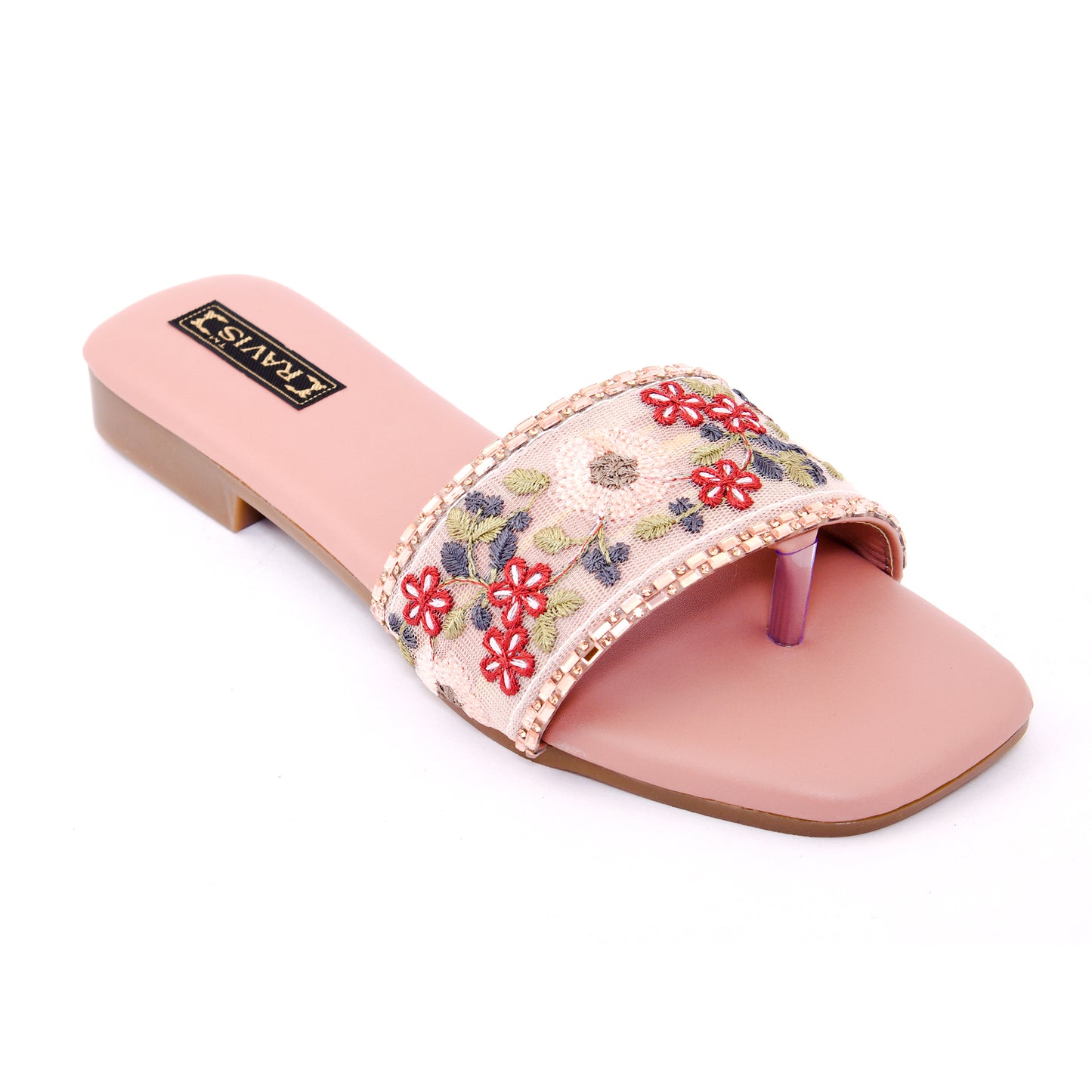 RAVIS Floral Embroidered Ethnic Flats