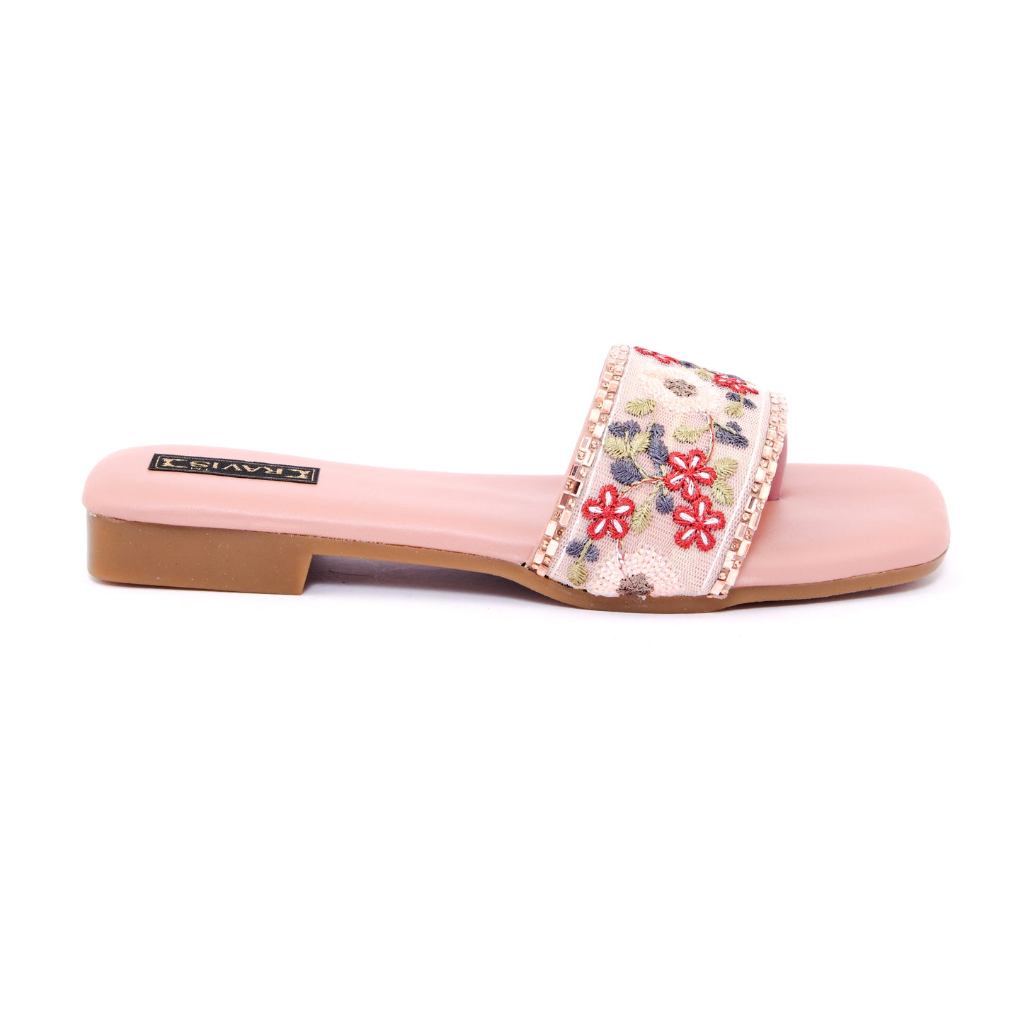 RAVIS Floral Embroidered Ethnic Flats