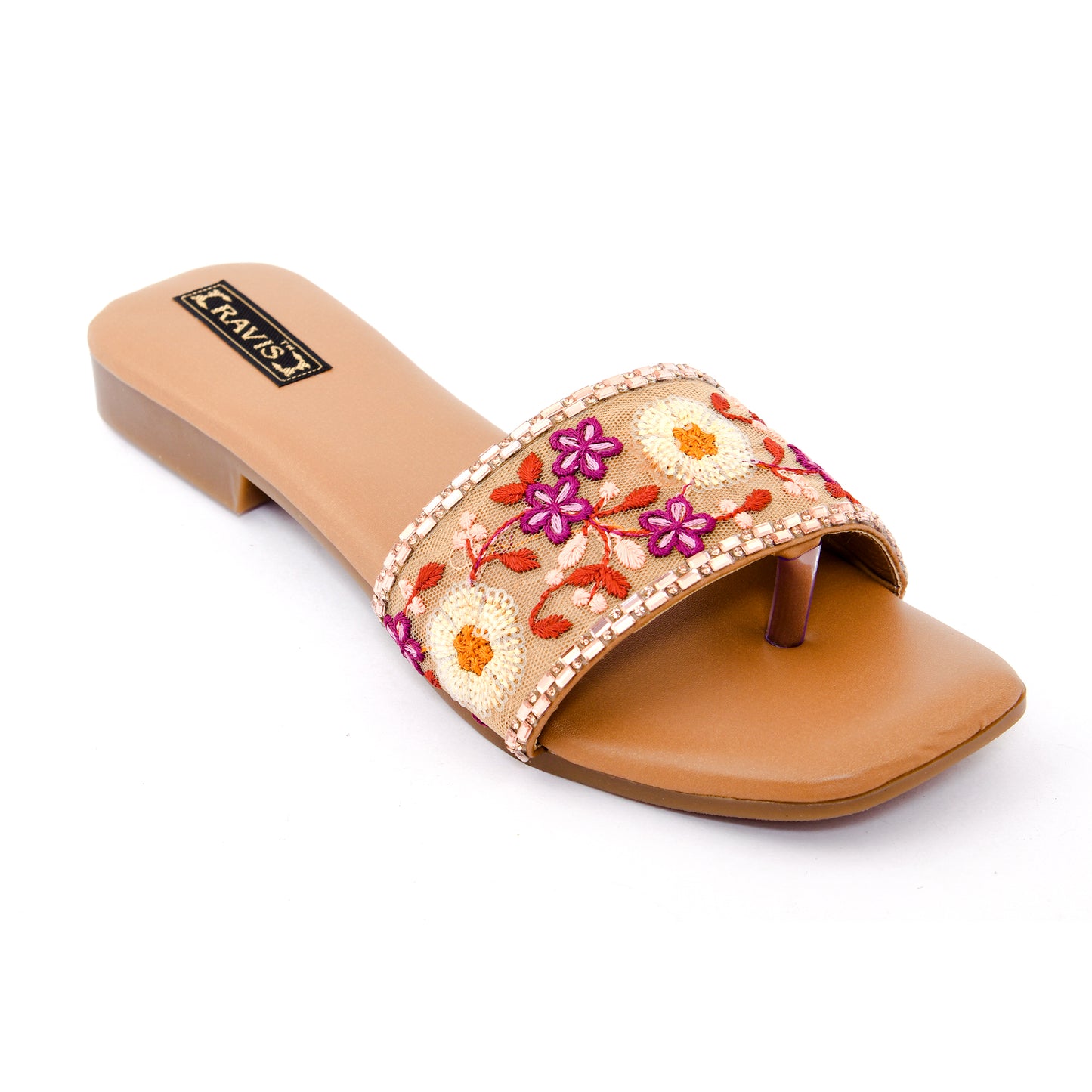 RAVIS Floral Embroidered Ethnic Flats