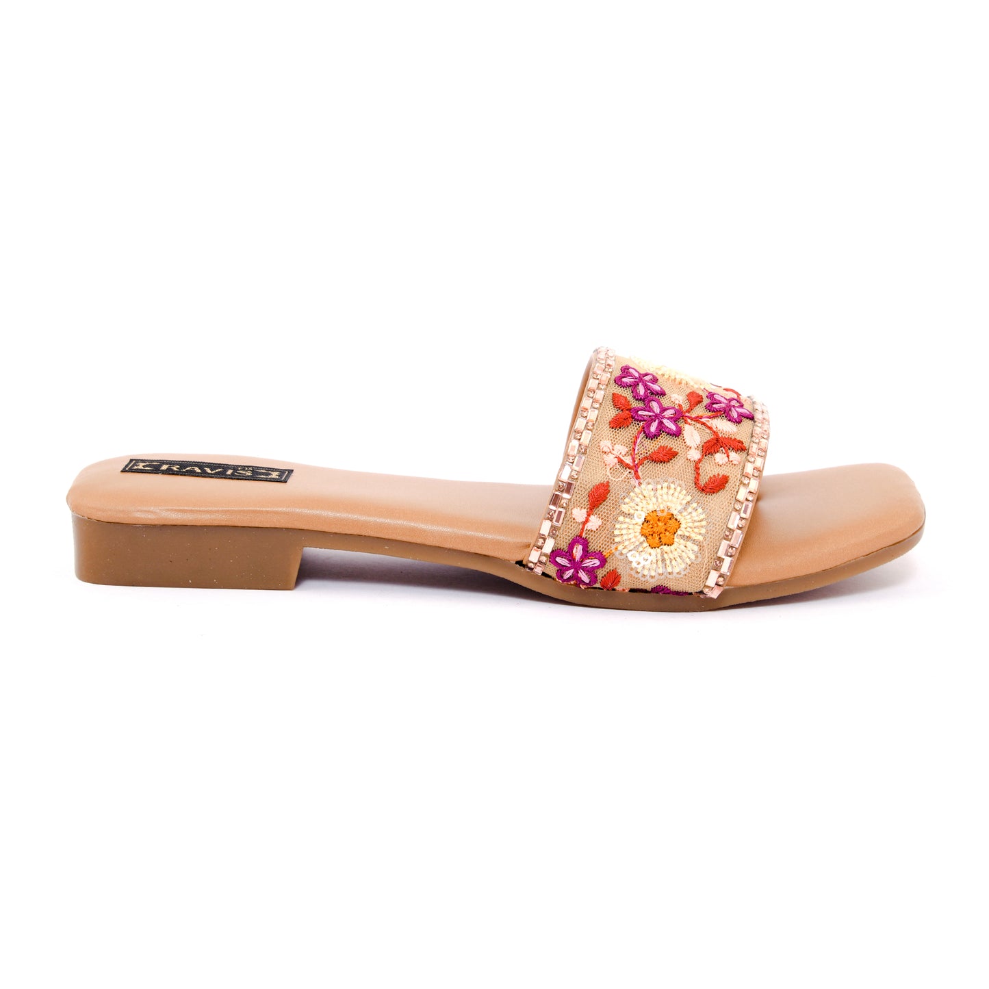 RAVIS Floral Embroidered Ethnic Flats