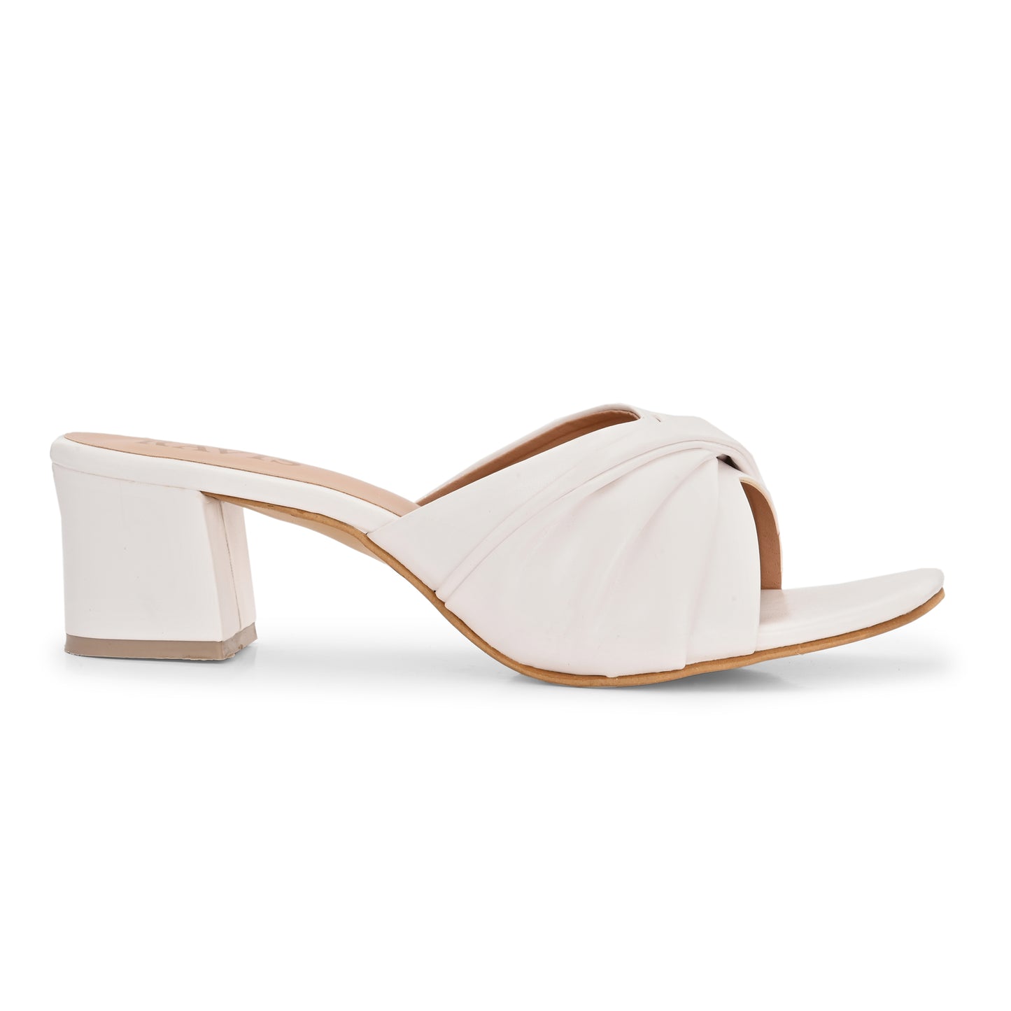 Ravis Twist Front Block Heels – Stylish Daily & Office Wear Slip-On Sandals