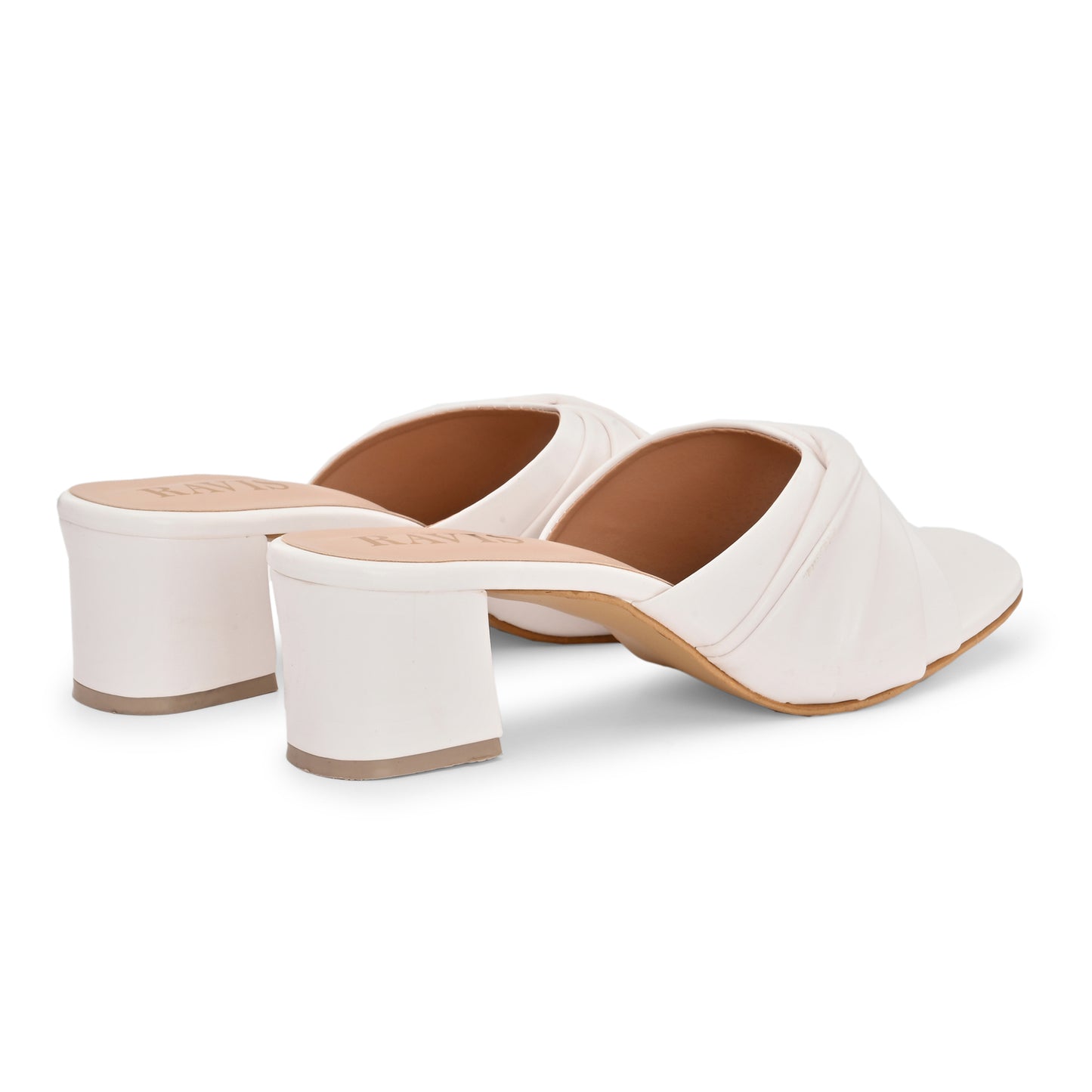 Ravis Twist Front Block Heels – Stylish Daily & Office Wear Slip-On Sandals