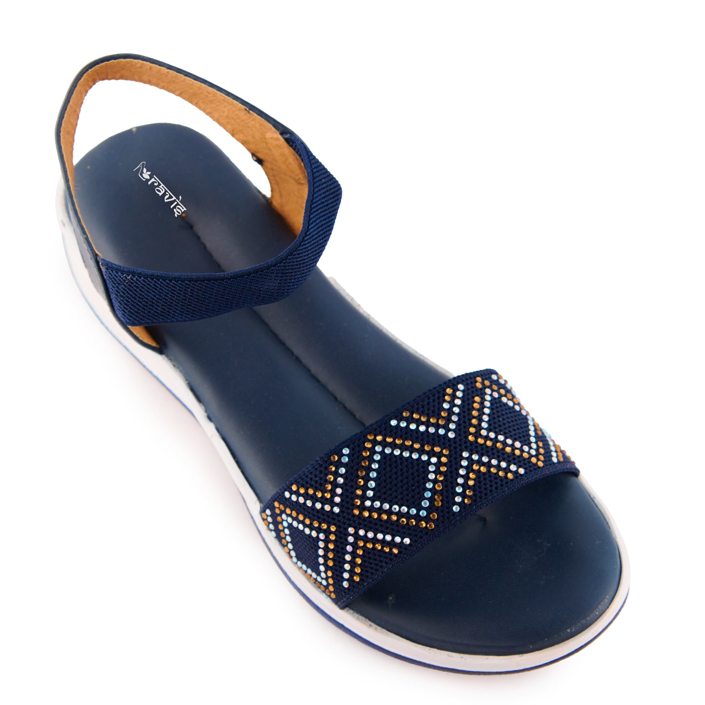 RAVIS SparkleWalk Women's Glitter Strap Sandals