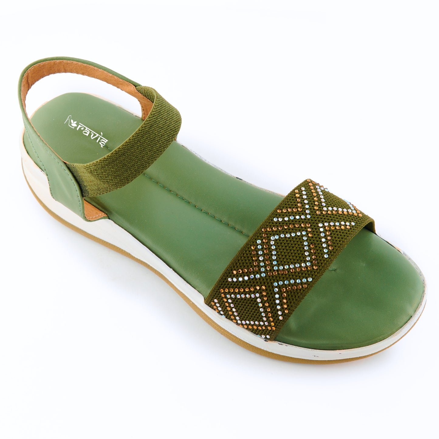 RAVIS SparkleWalk Women's Glitter Strap Sandals