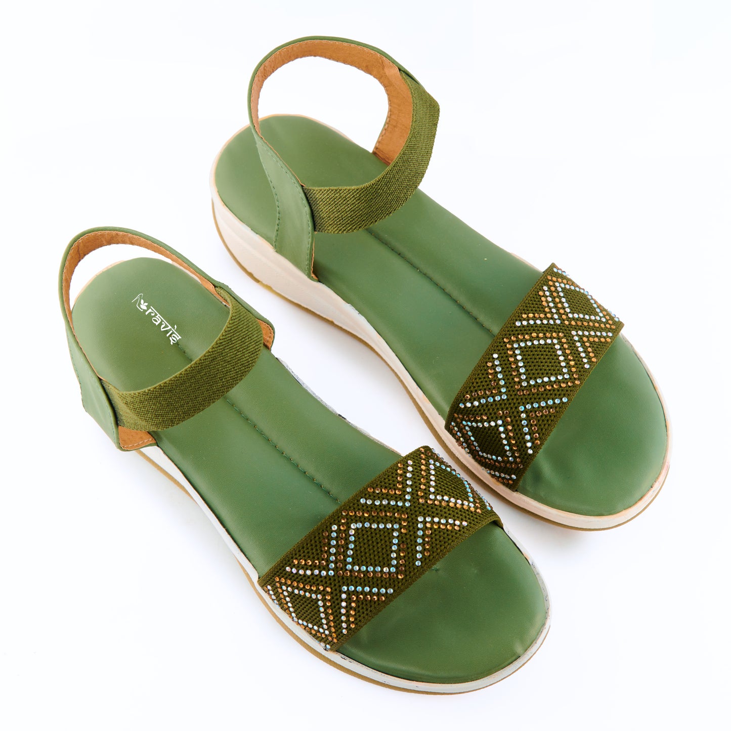 RAVIS SparkleWalk Women's Glitter Strap Sandals
