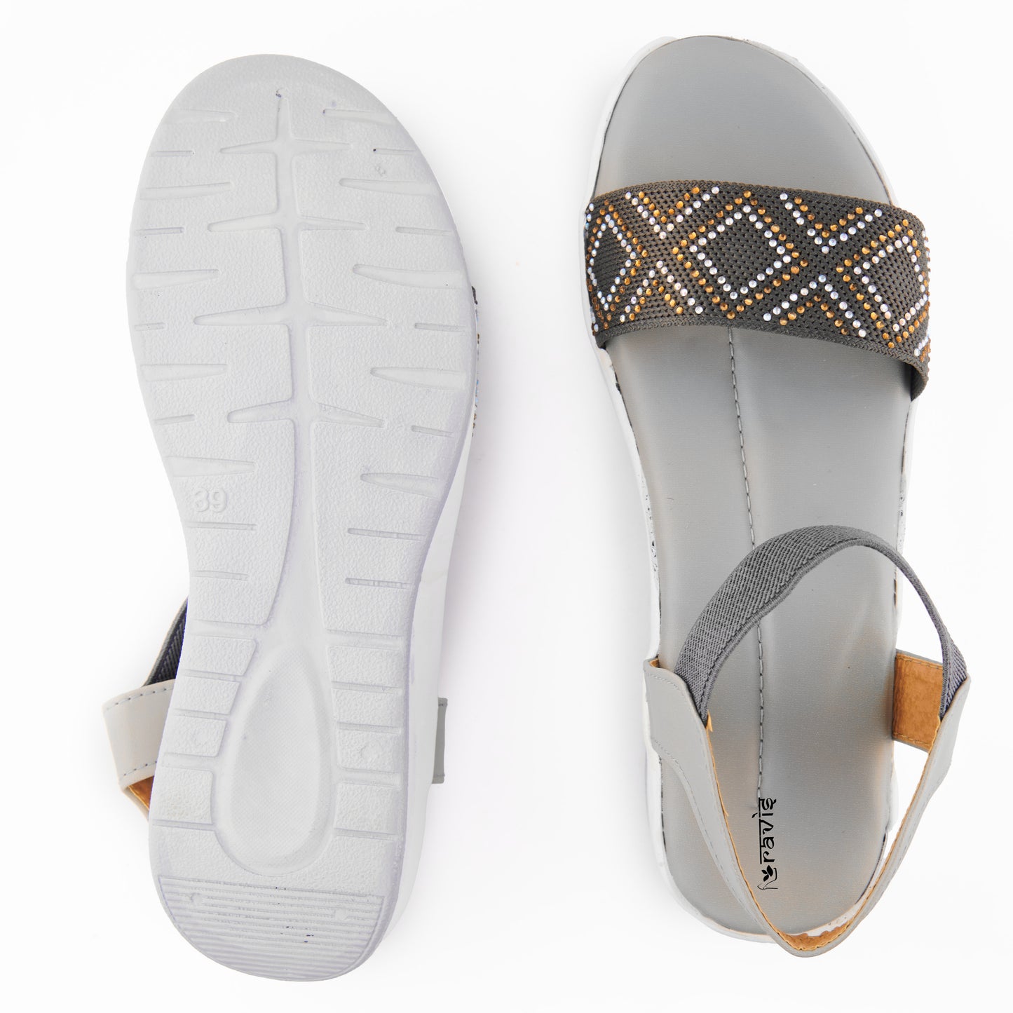 RAVIS SparkleWalk Women's Glitter Strap Sandals