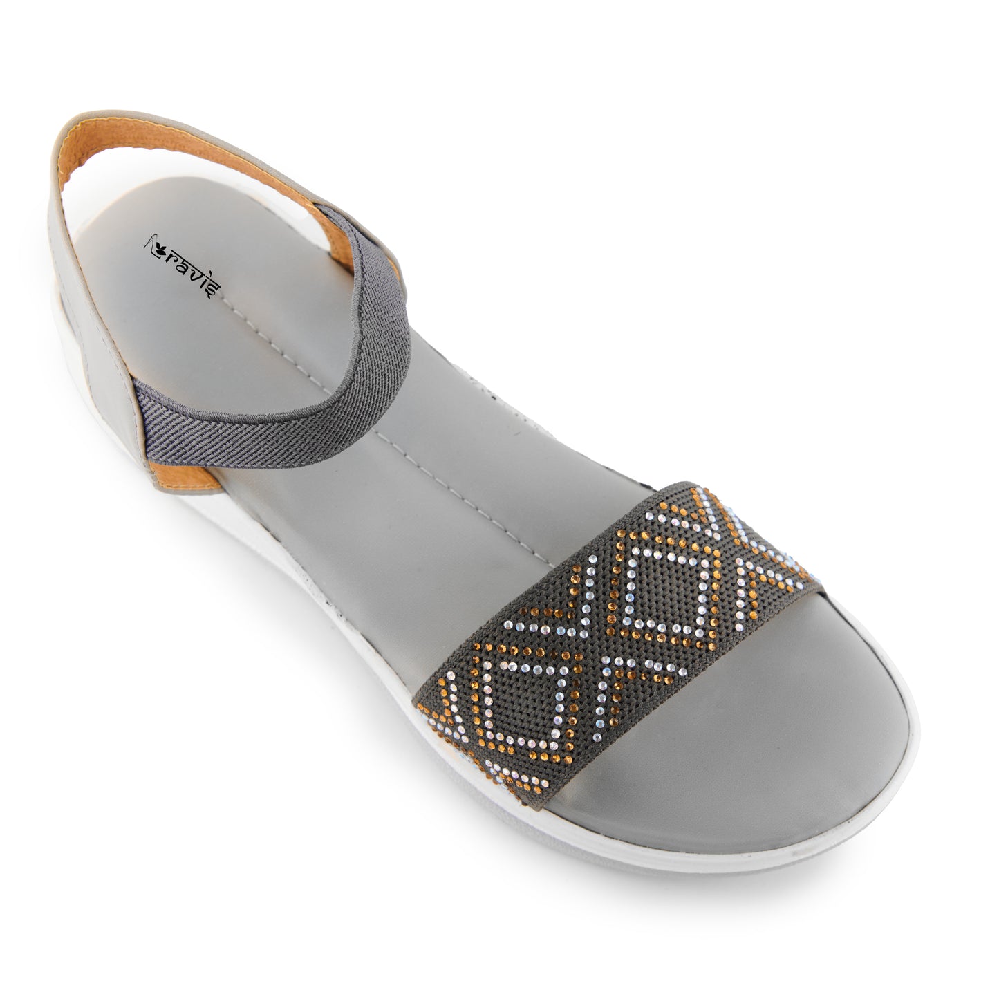 RAVIS SparkleWalk Women's Glitter Strap Sandals