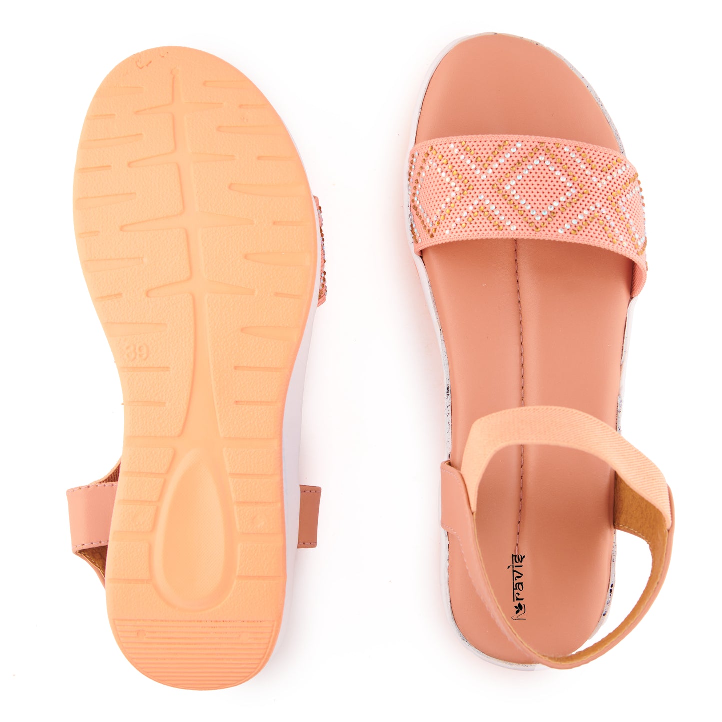 RAVIS SparkleWalk Women's Glitter Strap Sandals