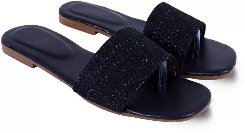 RAVIS Woven Charm Toe-Ring Flats