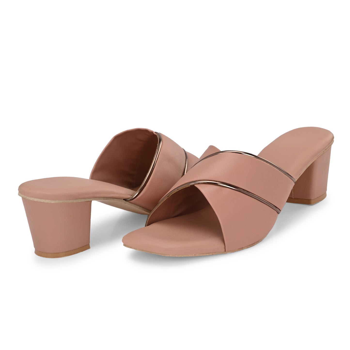 RAVIS Elegant Criss-Cross Block Heels – Timeless Style for Women