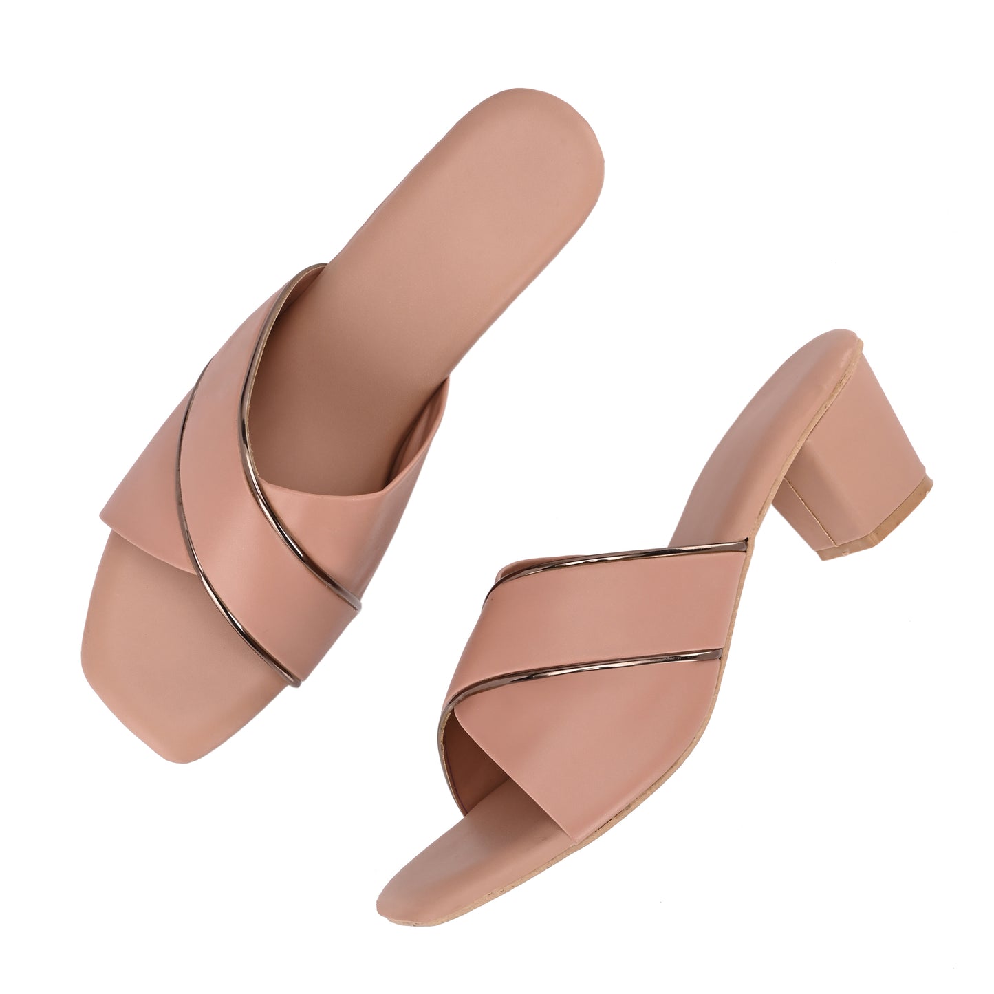 RAVIS Elegant Criss-Cross Block Heels – Timeless Style for Women