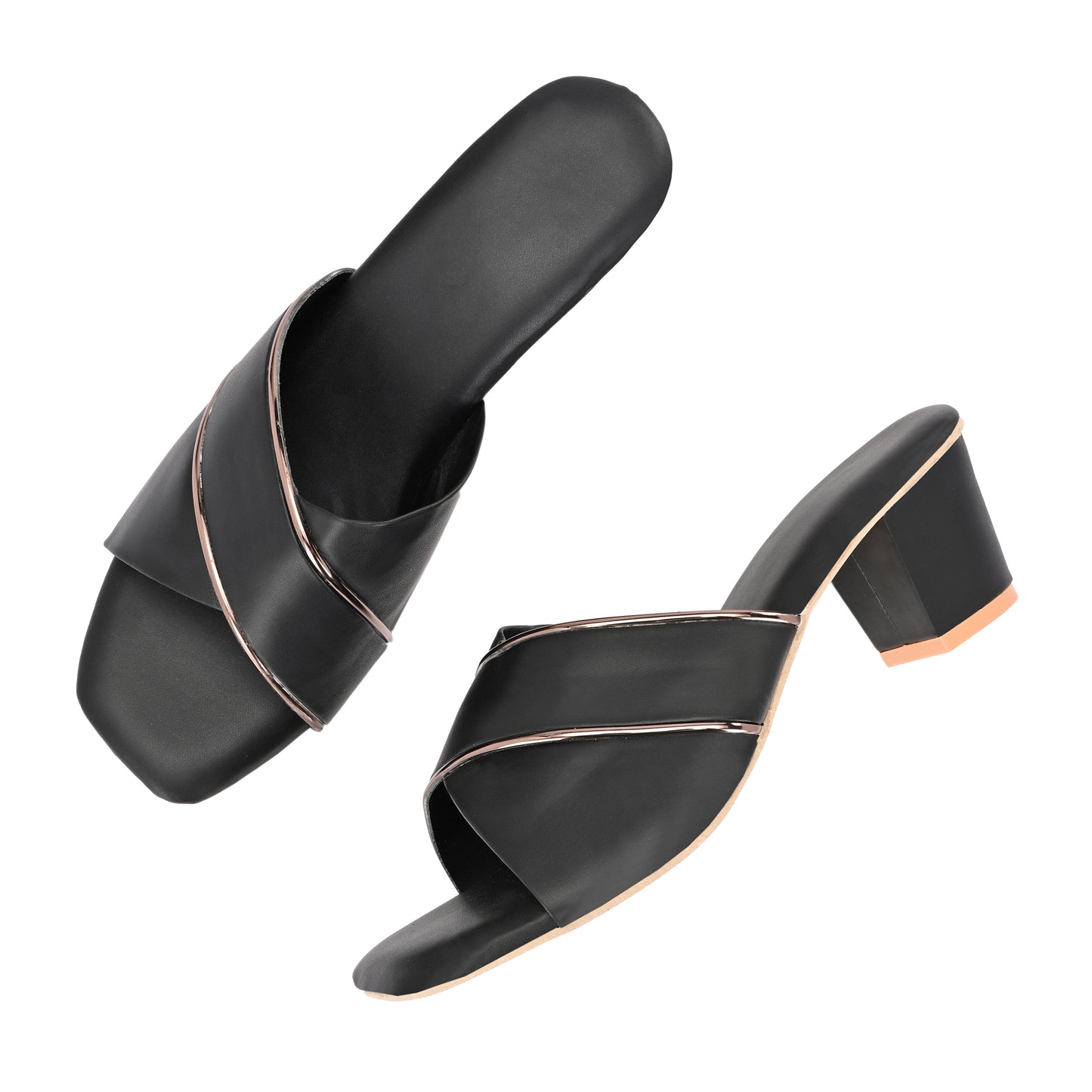 RAVIS Elegant Criss-Cross Block Heels – Timeless Style for Women