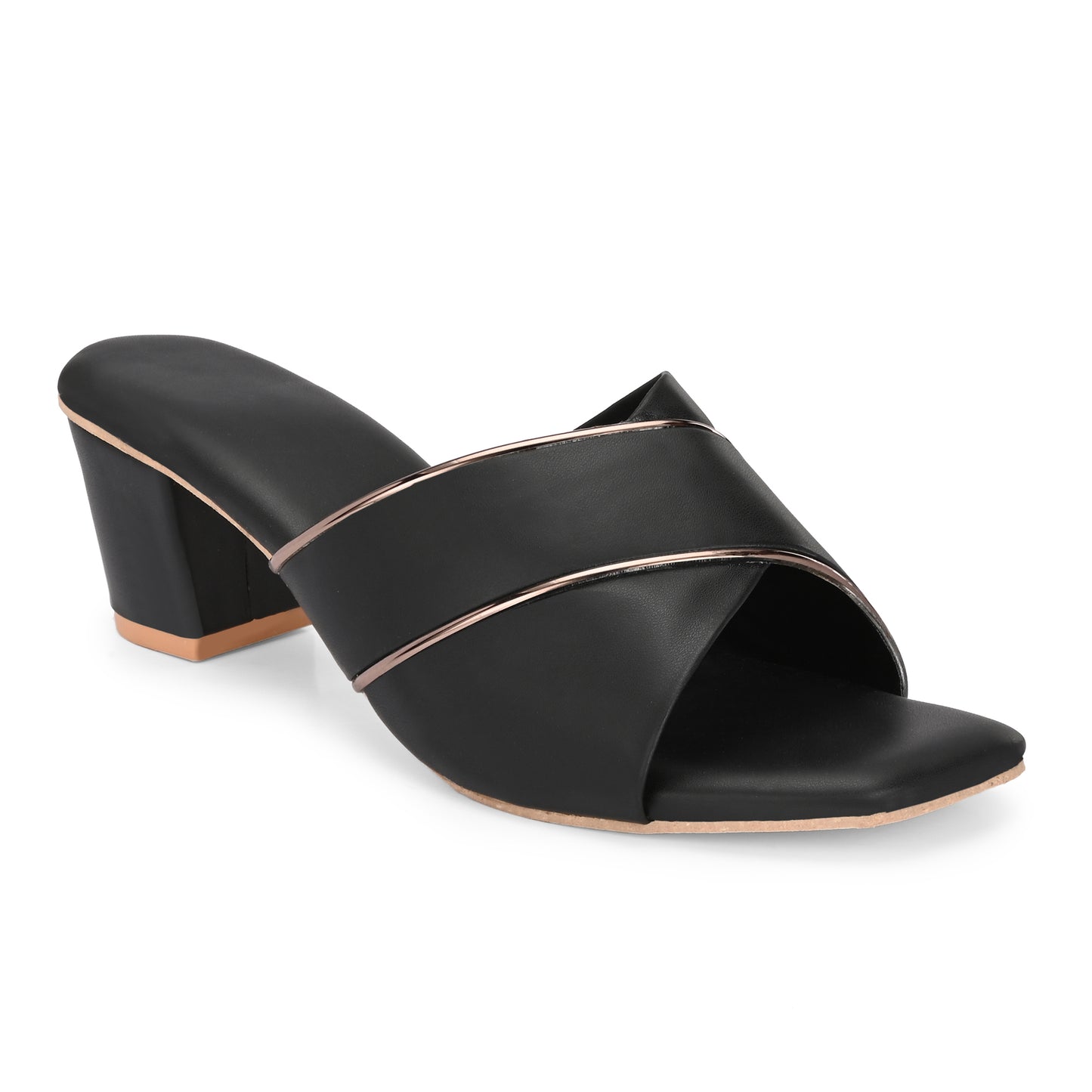 RAVIS Elegant Criss-Cross Block Heels – Timeless Style for Women