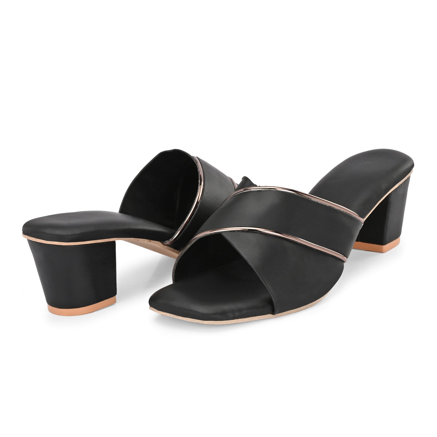 RAVIS Elegant Criss-Cross Block Heels – Timeless Style for Women