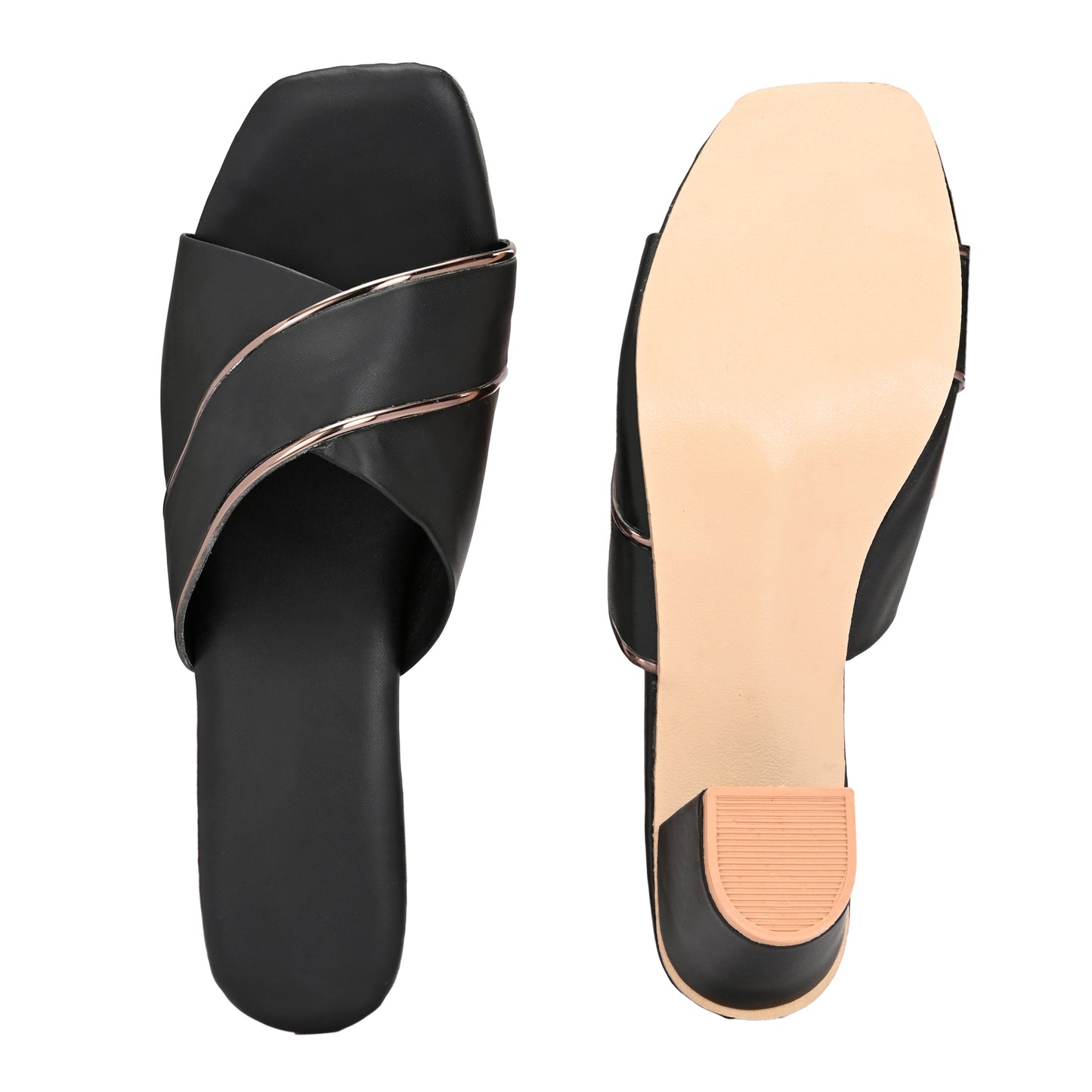 RAVIS Elegant Criss-Cross Block Heels – Timeless Style for Women