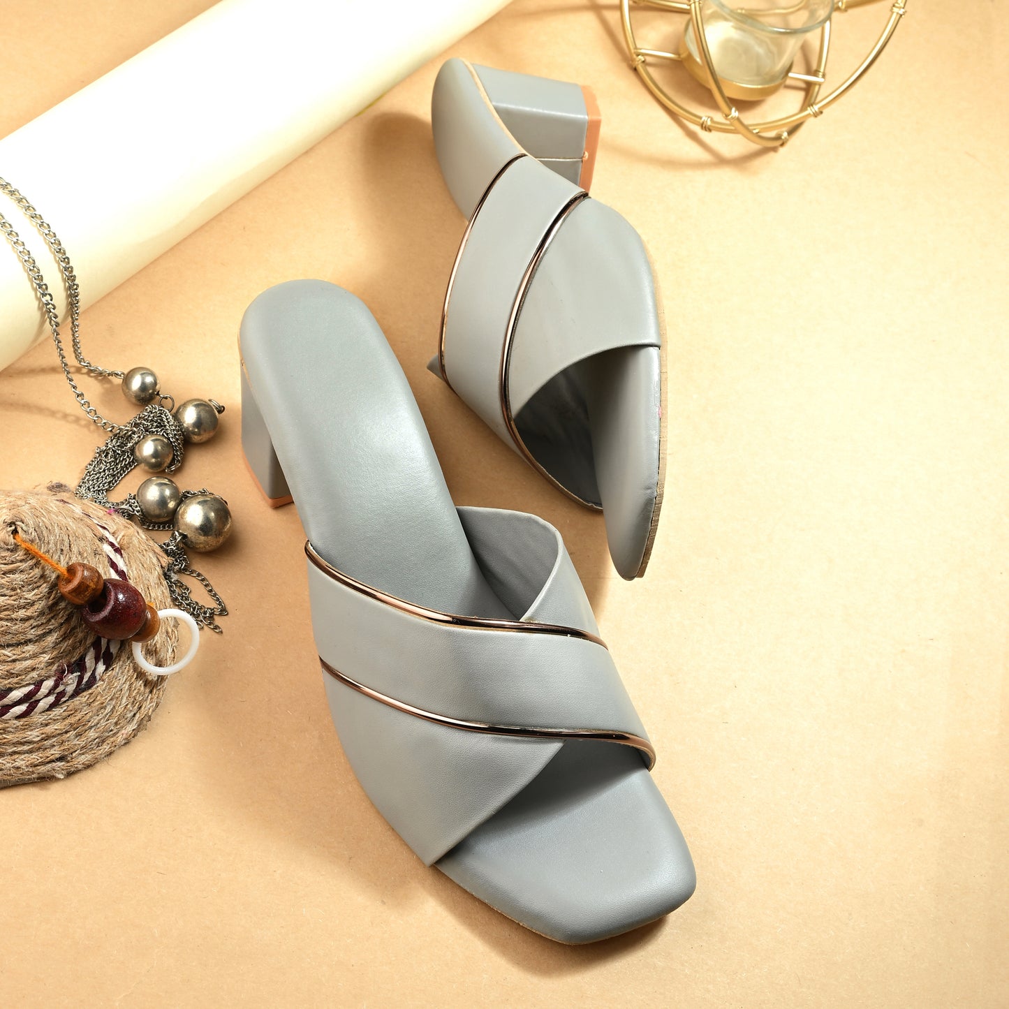 RAVIS Elegant Criss-Cross Block Heels – Timeless Style for Women