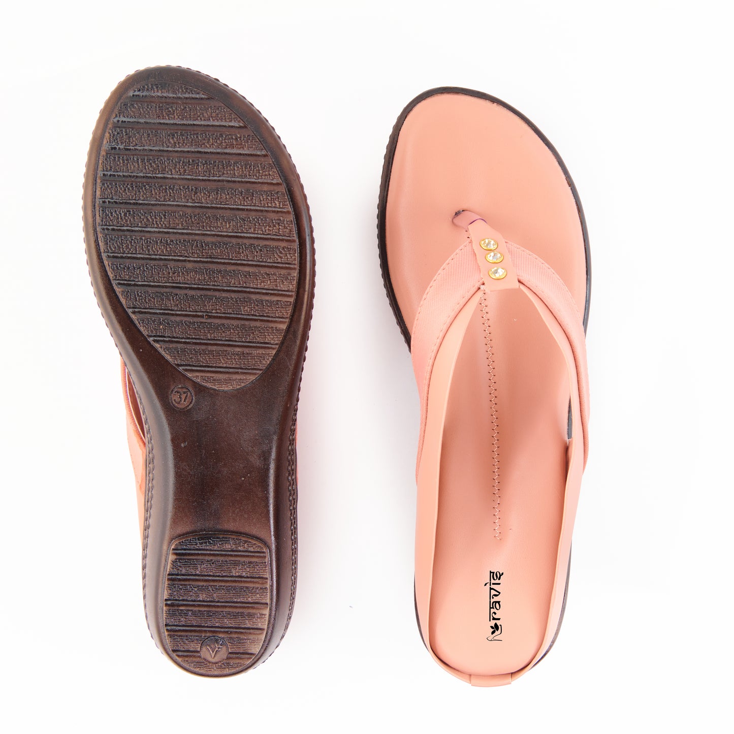 Ravis Cross-Strap Comfort Slippers – Daily Wear Toe-Ring Flats for Women