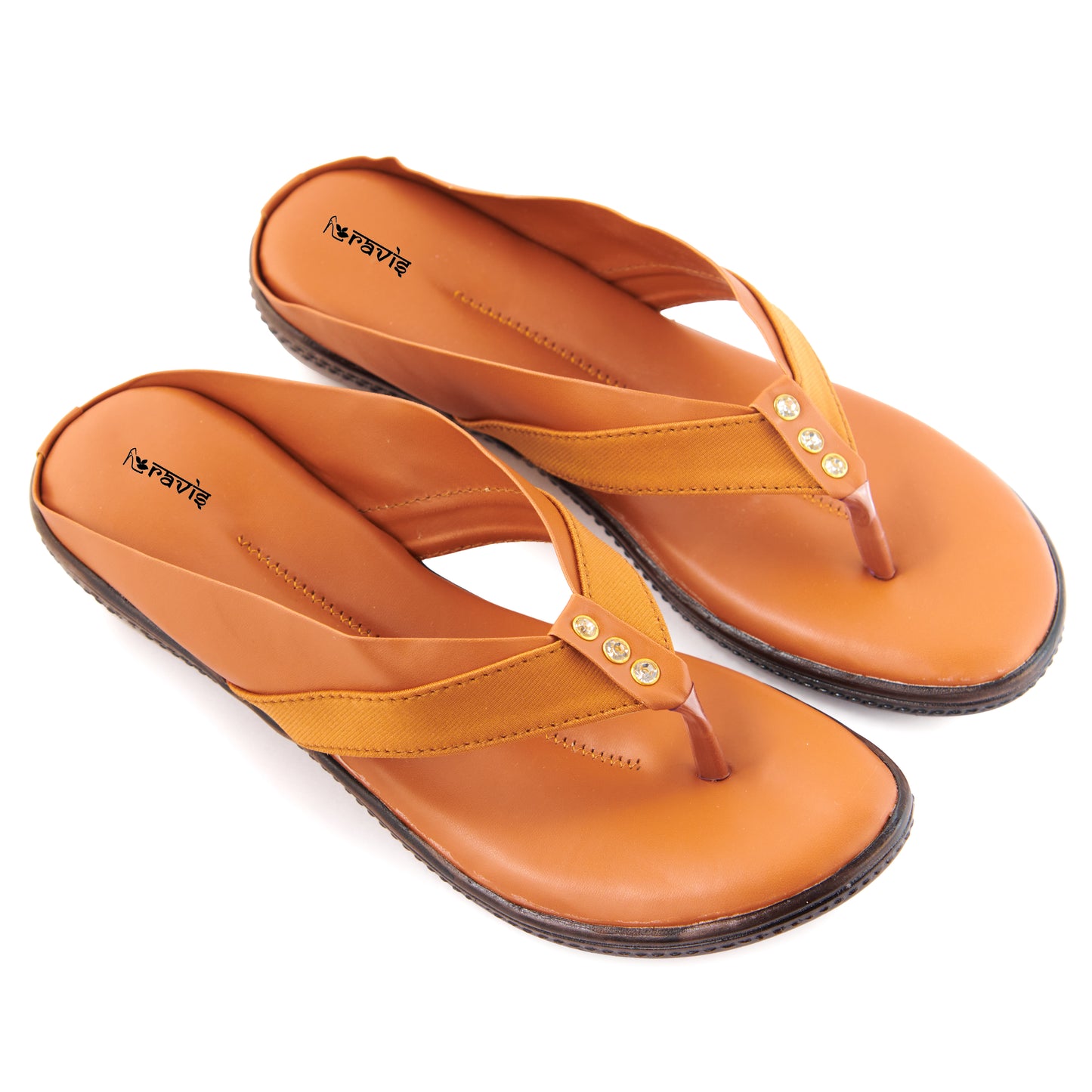 Ravis Cross-Strap Comfort Slippers – Daily Wear Toe-Ring Flats for Women