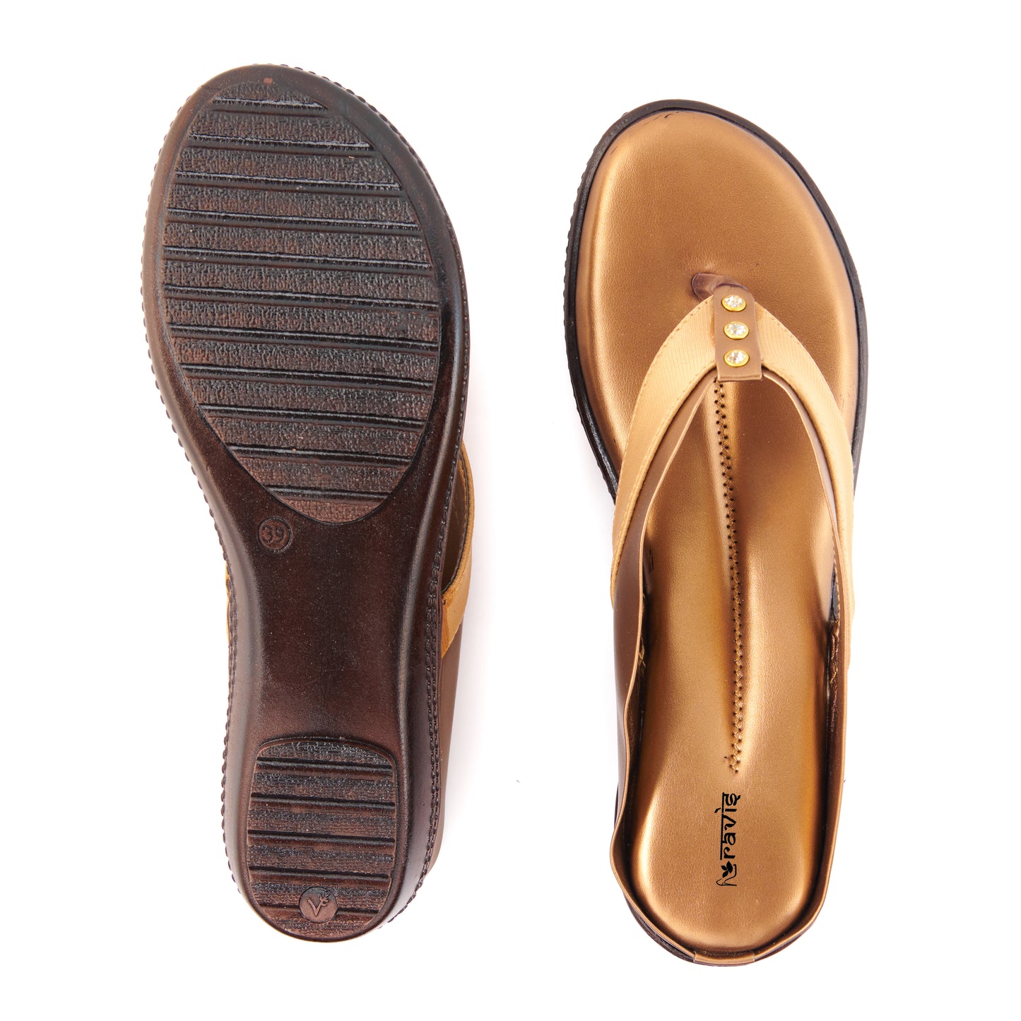 Ravis Cross-Strap Comfort Slippers – Daily Wear Toe-Ring Flats for Women
