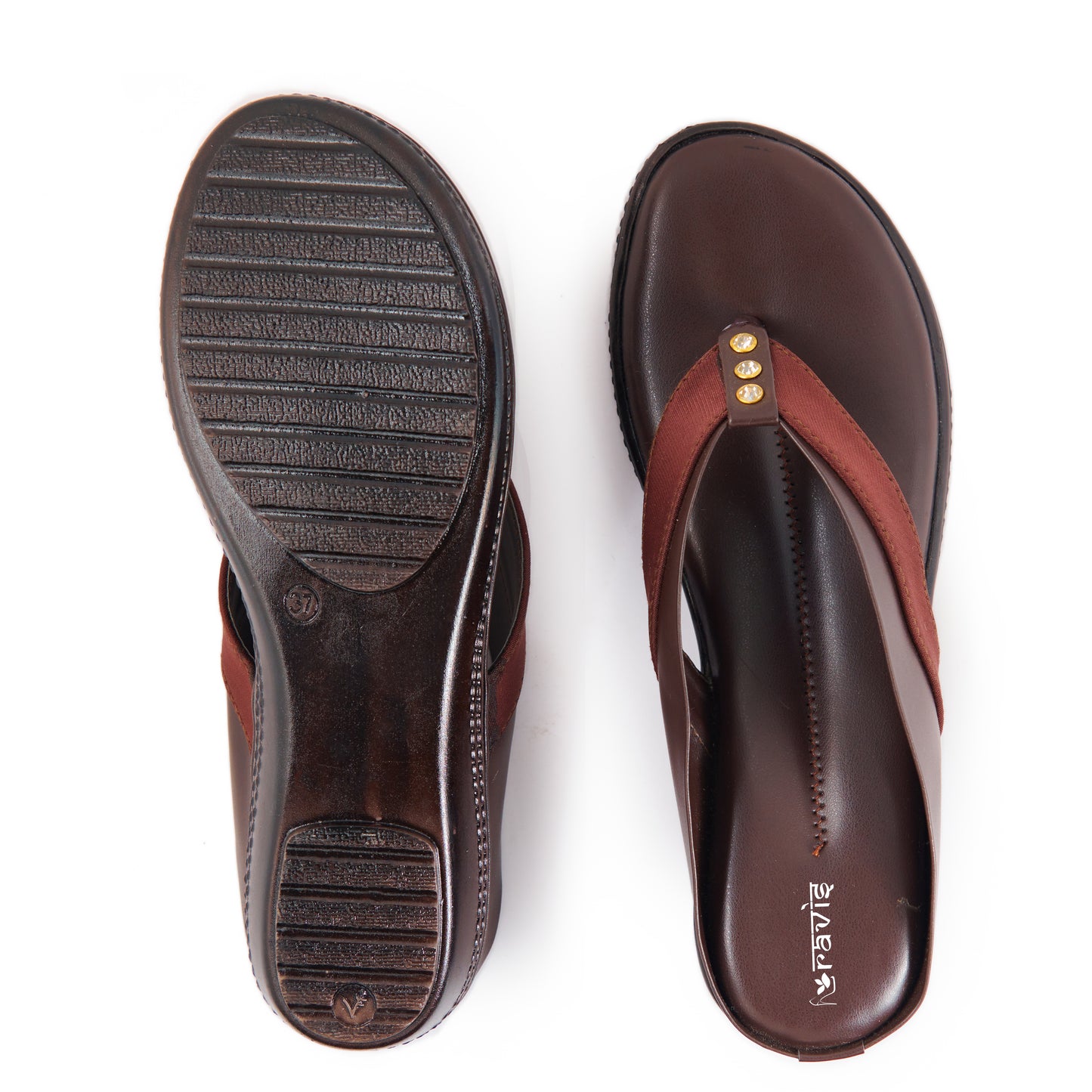 Ravis Cross-Strap Comfort Slippers – Daily Wear Toe-Ring Flats for Women