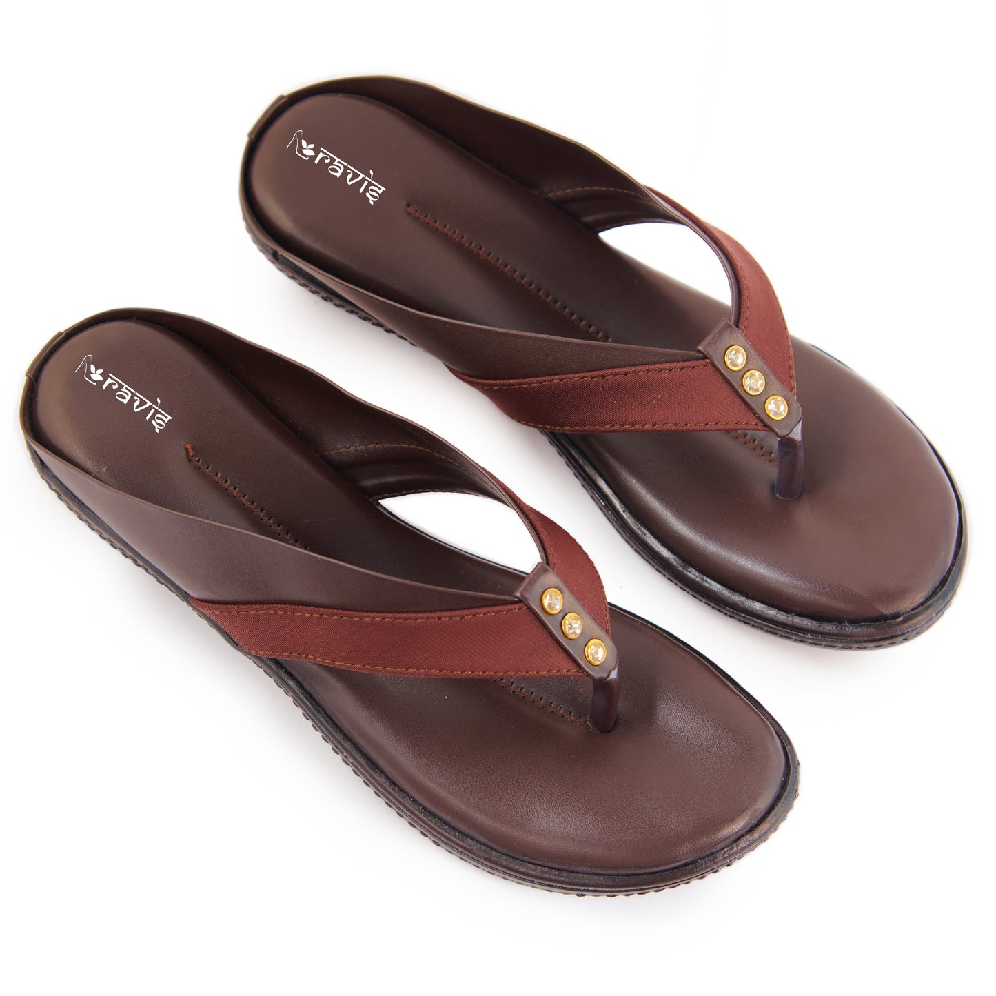 Ravis Cross-Strap Comfort Slippers – Daily Wear Toe-Ring Flats for Women