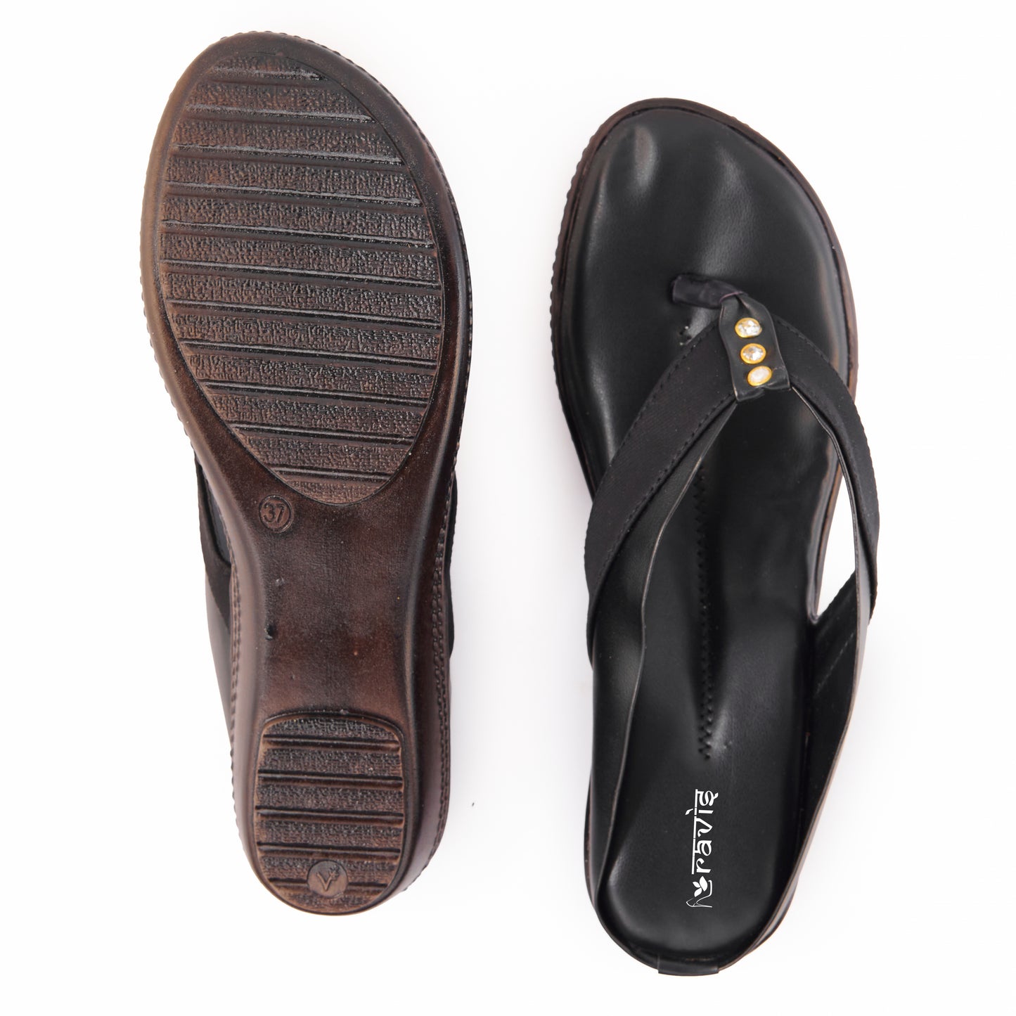 Ravis Cross-Strap Comfort Slippers – Daily Wear Toe-Ring Flats for Women