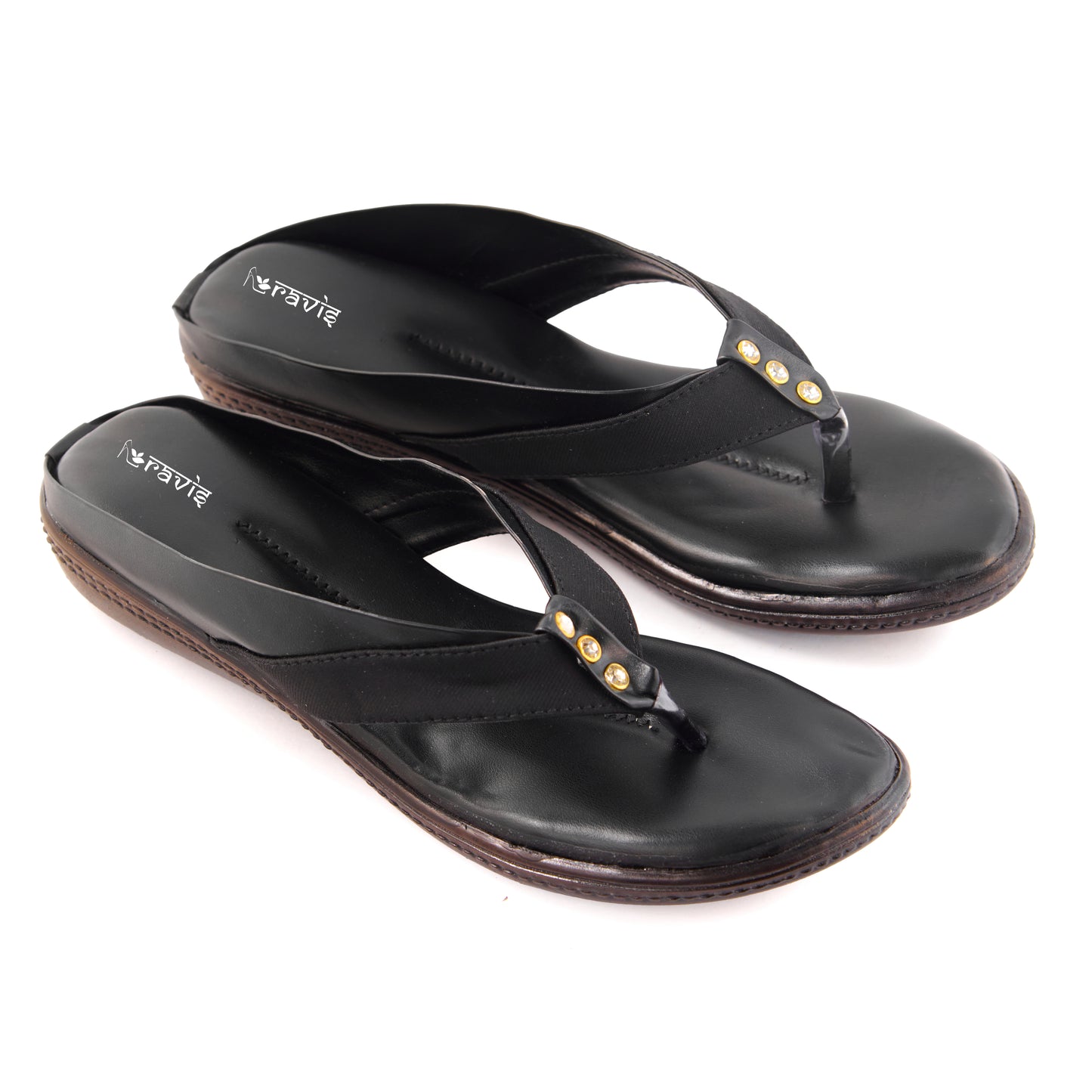 Ravis Cross-Strap Comfort Slippers – Daily Wear Toe-Ring Flats for Women