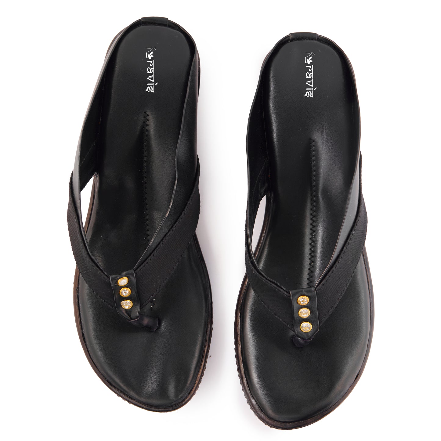 Ravis Cross-Strap Comfort Slippers – Daily Wear Toe-Ring Flats for Women