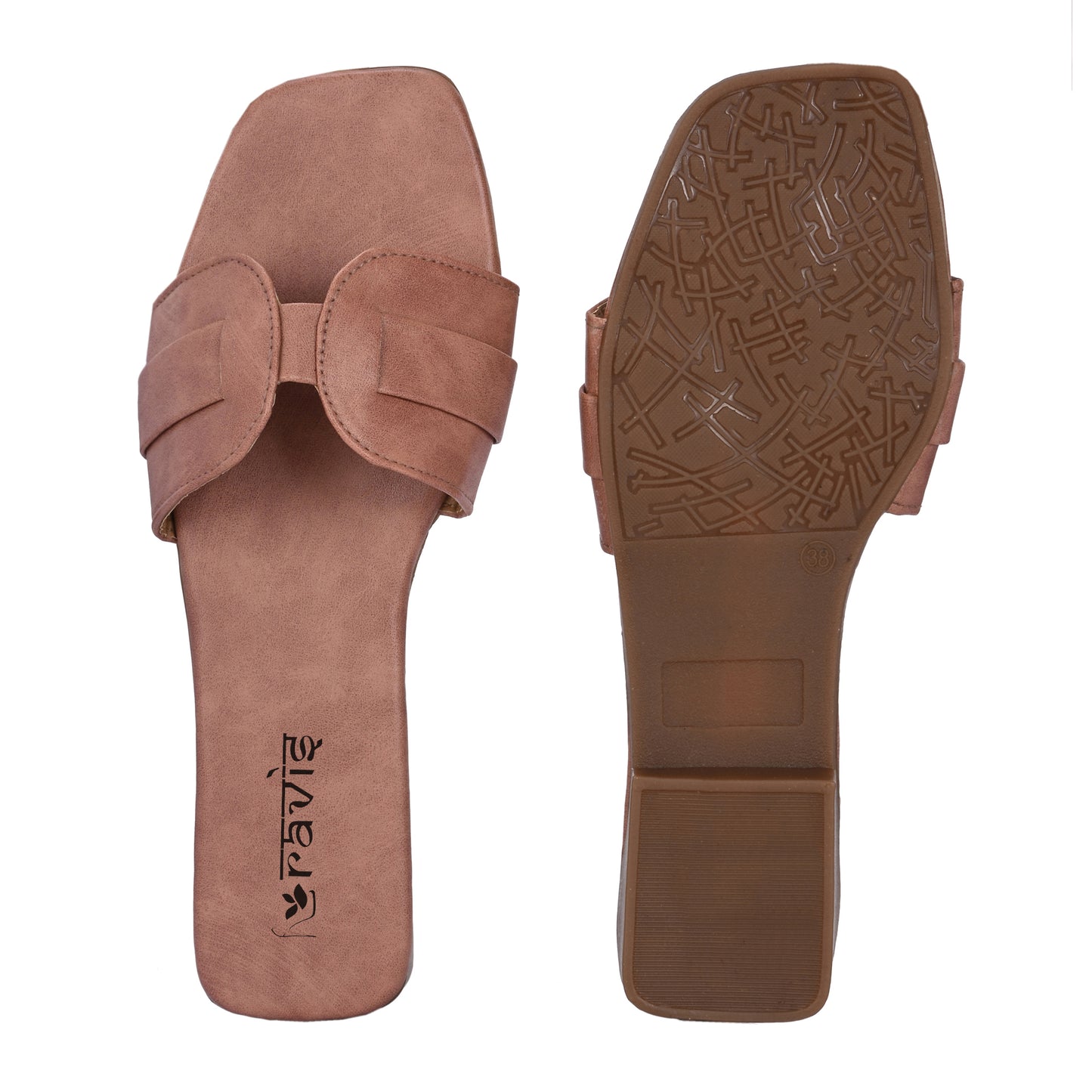 Ravis Minimal Toe-Ring Flat Slippers – Everyday Slip-On Comfort Sandals for Women