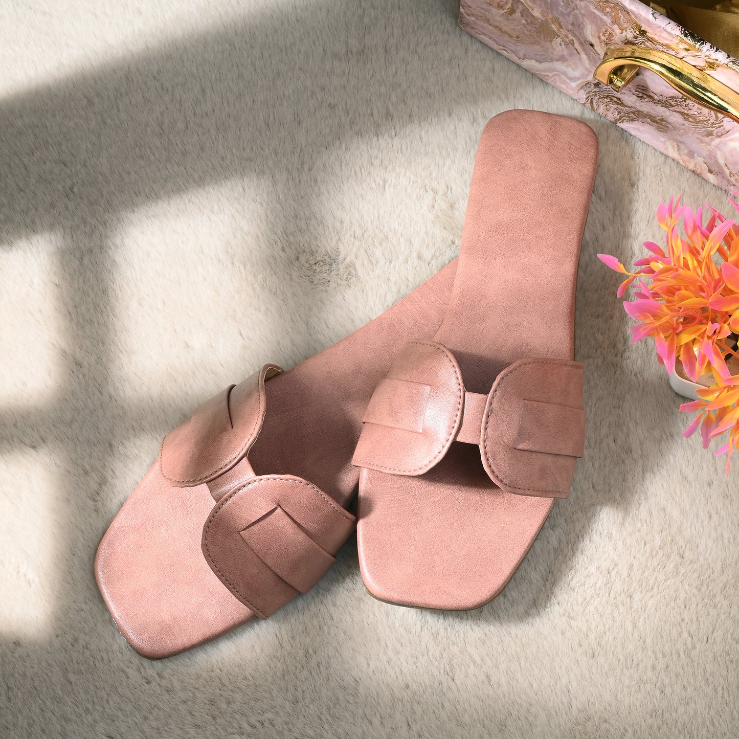 Ravis Minimal Toe-Ring Flat Slippers – Everyday Slip-On Comfort Sandals for Women