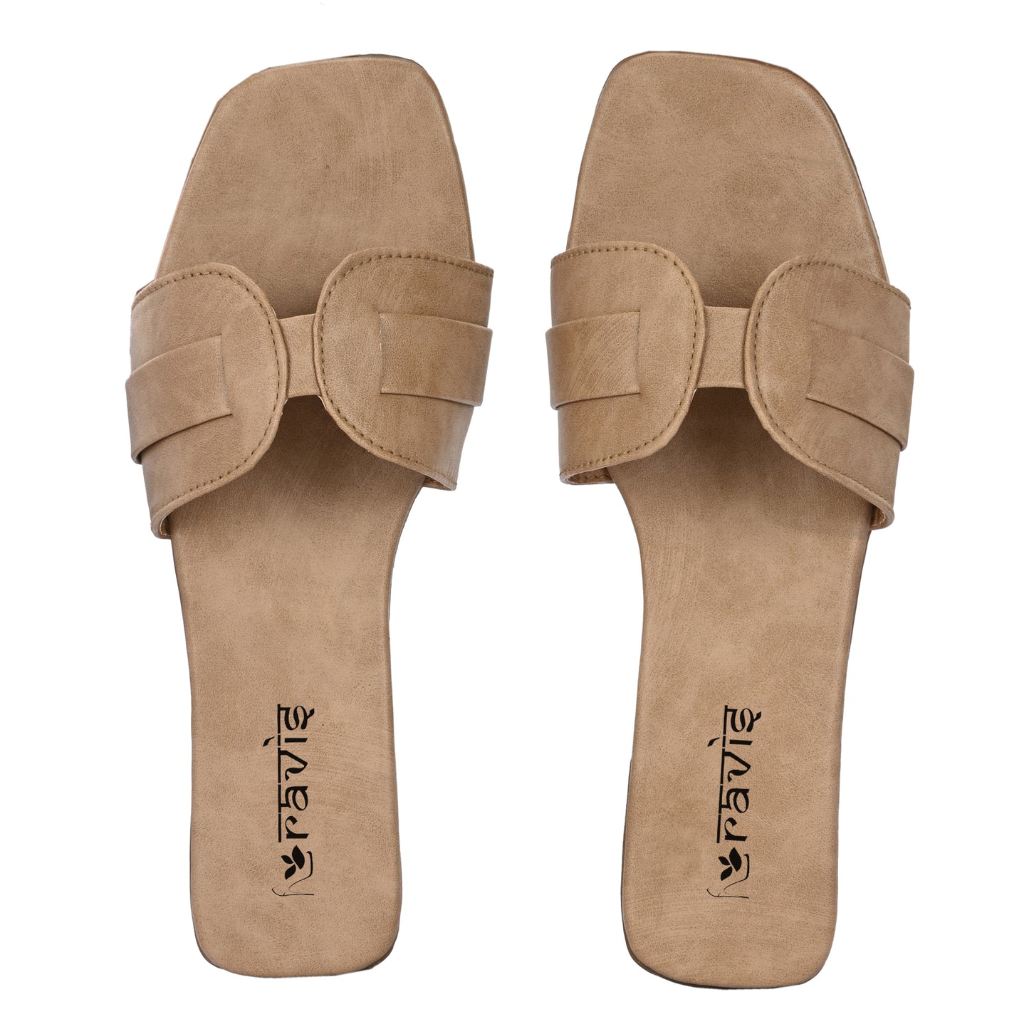 Ravis Minimal Toe-Ring Flat Slippers – Everyday Slip-On Comfort Sandals for Women
