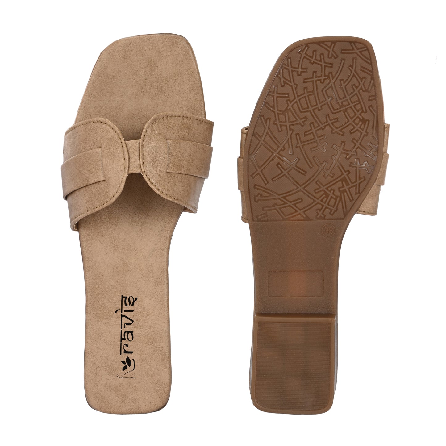 Ravis Minimal Toe-Ring Flat Slippers – Everyday Slip-On Comfort Sandals for Women