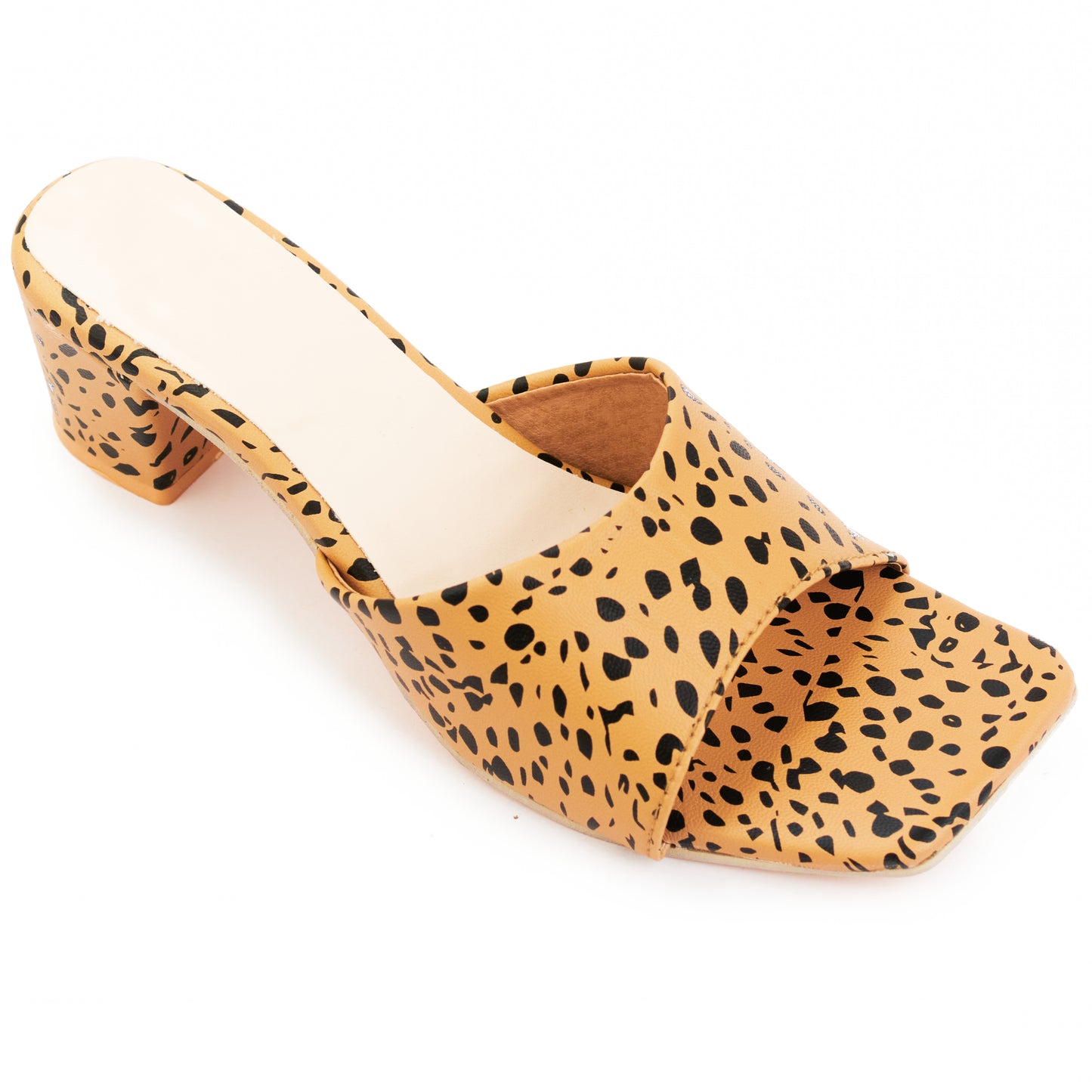 RAVIS Fierce Print Block Heels – Trendy Animal Pattern Slip-On for Women