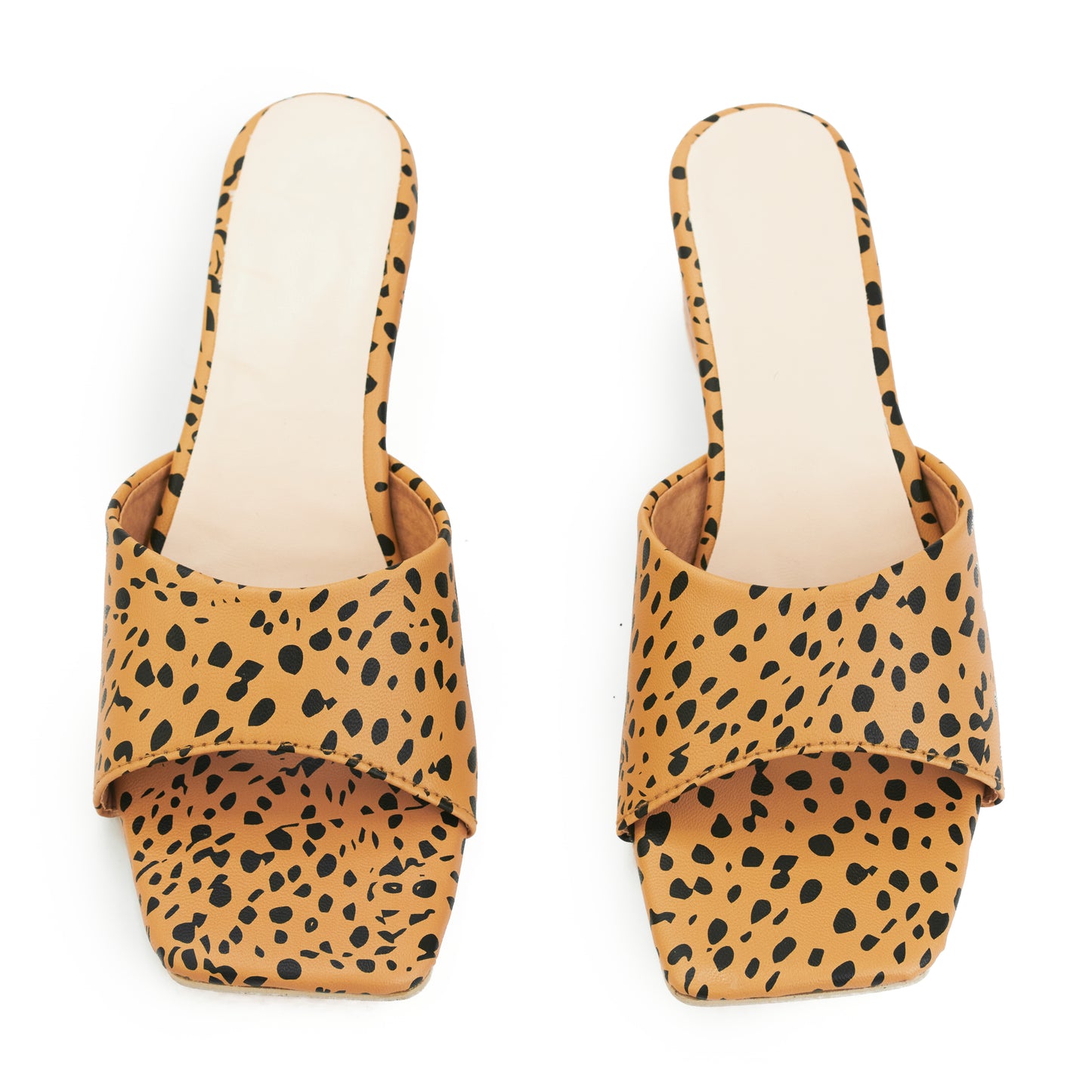 RAVIS Fierce Print Block Heels – Trendy Animal Pattern Slip-On for Women