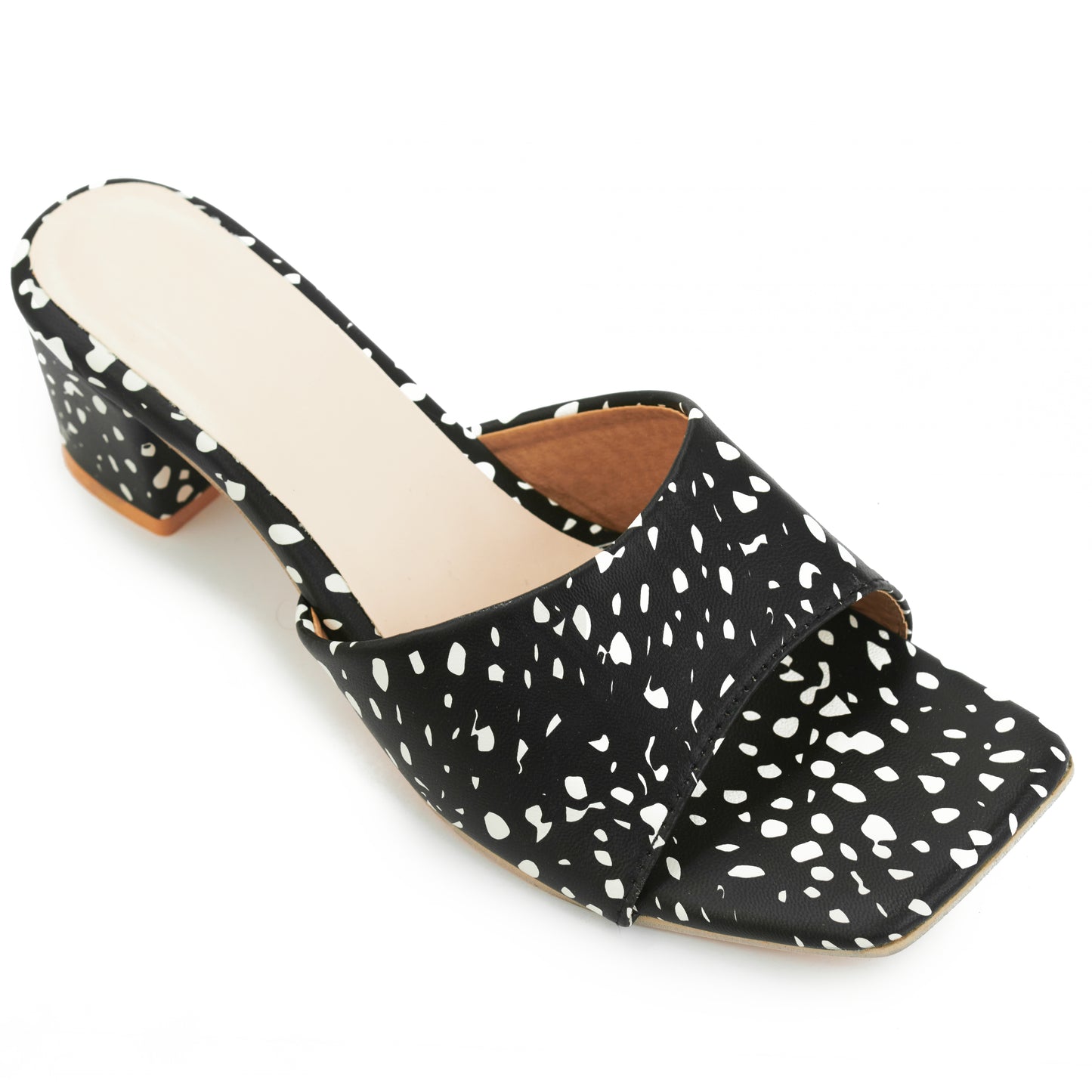 RAVIS Fierce Print Block Heels – Trendy Animal Pattern Slip-On for Women