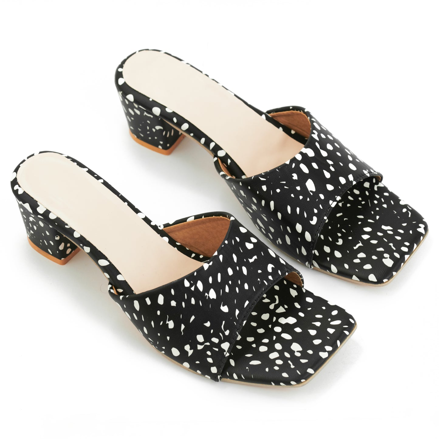 RAVIS Fierce Print Block Heels – Trendy Animal Pattern Slip-On for Women