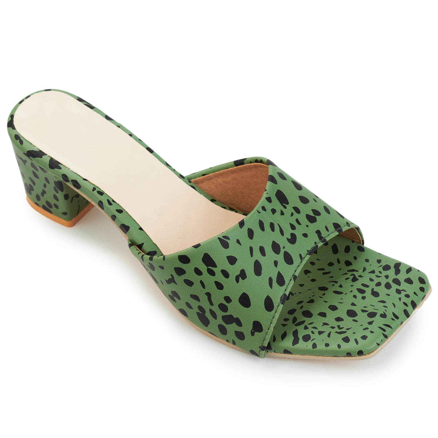 RAVIS Fierce Print Block Heels – Trendy Animal Pattern Slip-On for Women
