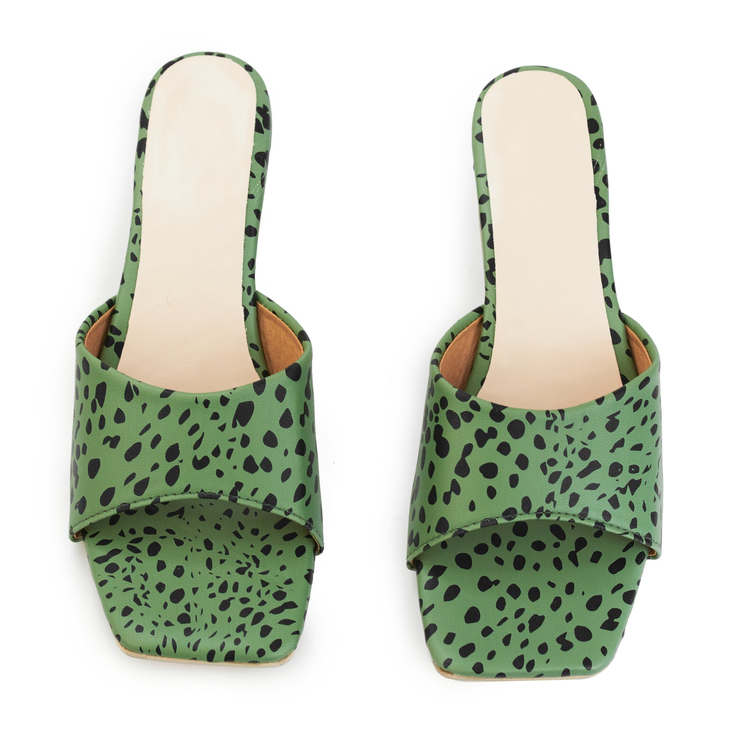 RAVIS Fierce Print Block Heels – Trendy Animal Pattern Slip-On for Women