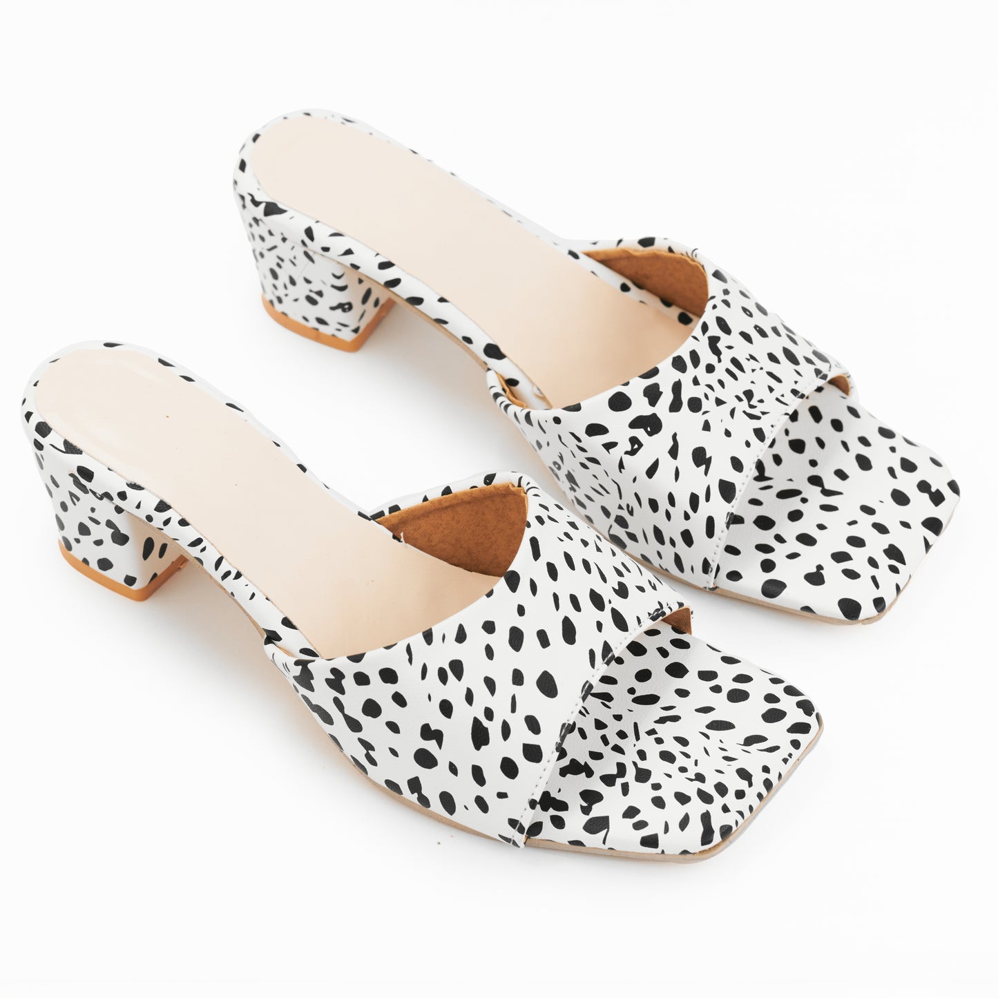 RAVIS Fierce Print Block Heels – Trendy Animal Pattern Slip-On for Women